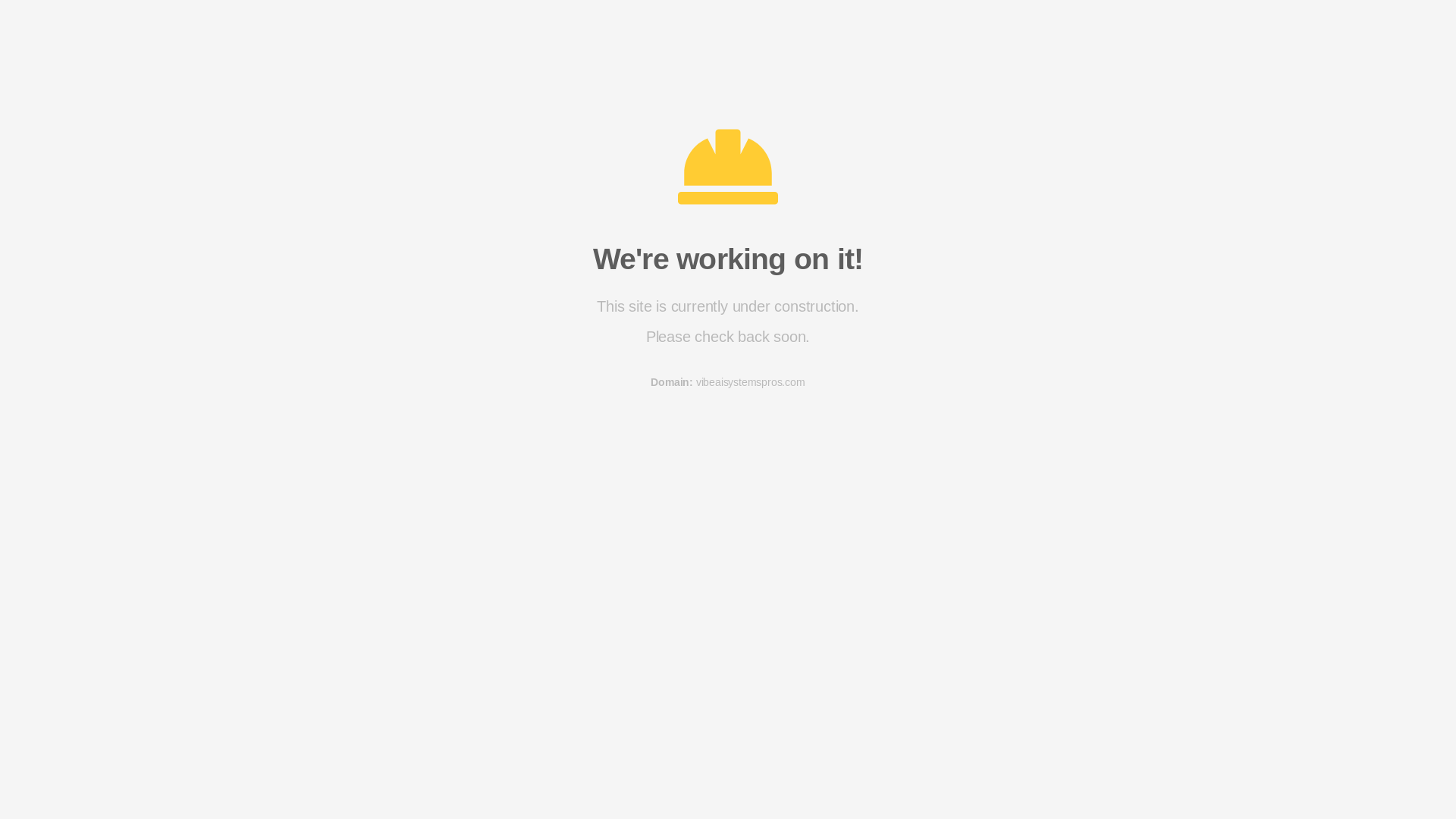 website screenshot of https://vibeaisystemspros.com/