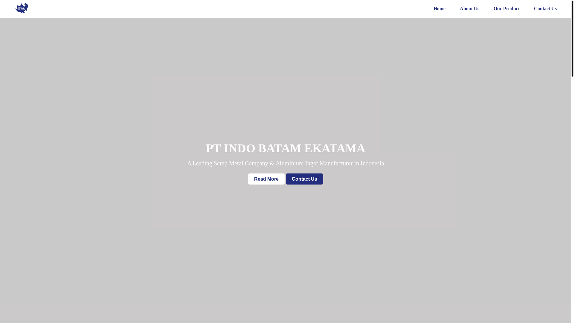 website screenshot of https://pt-indobatamekatama.my.id/