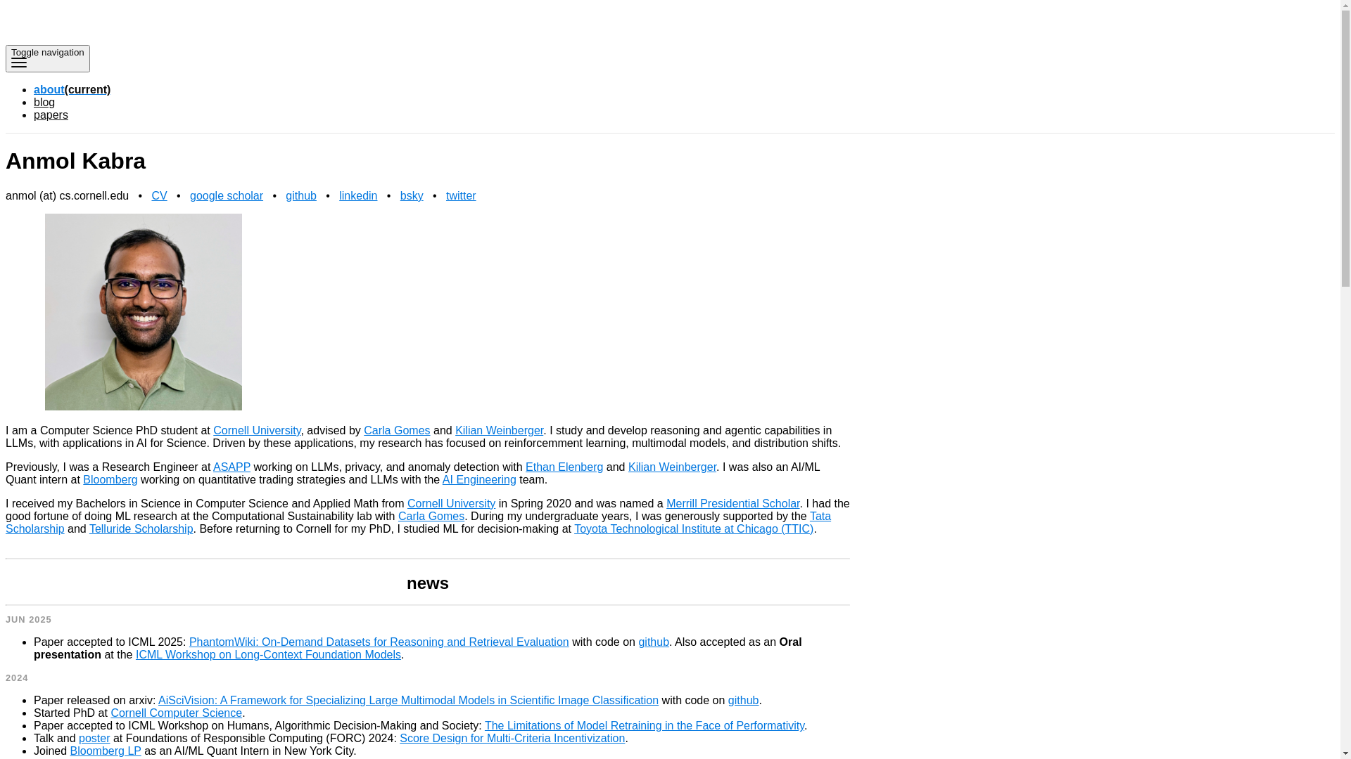 website screenshot of https://anmolkabra.com/