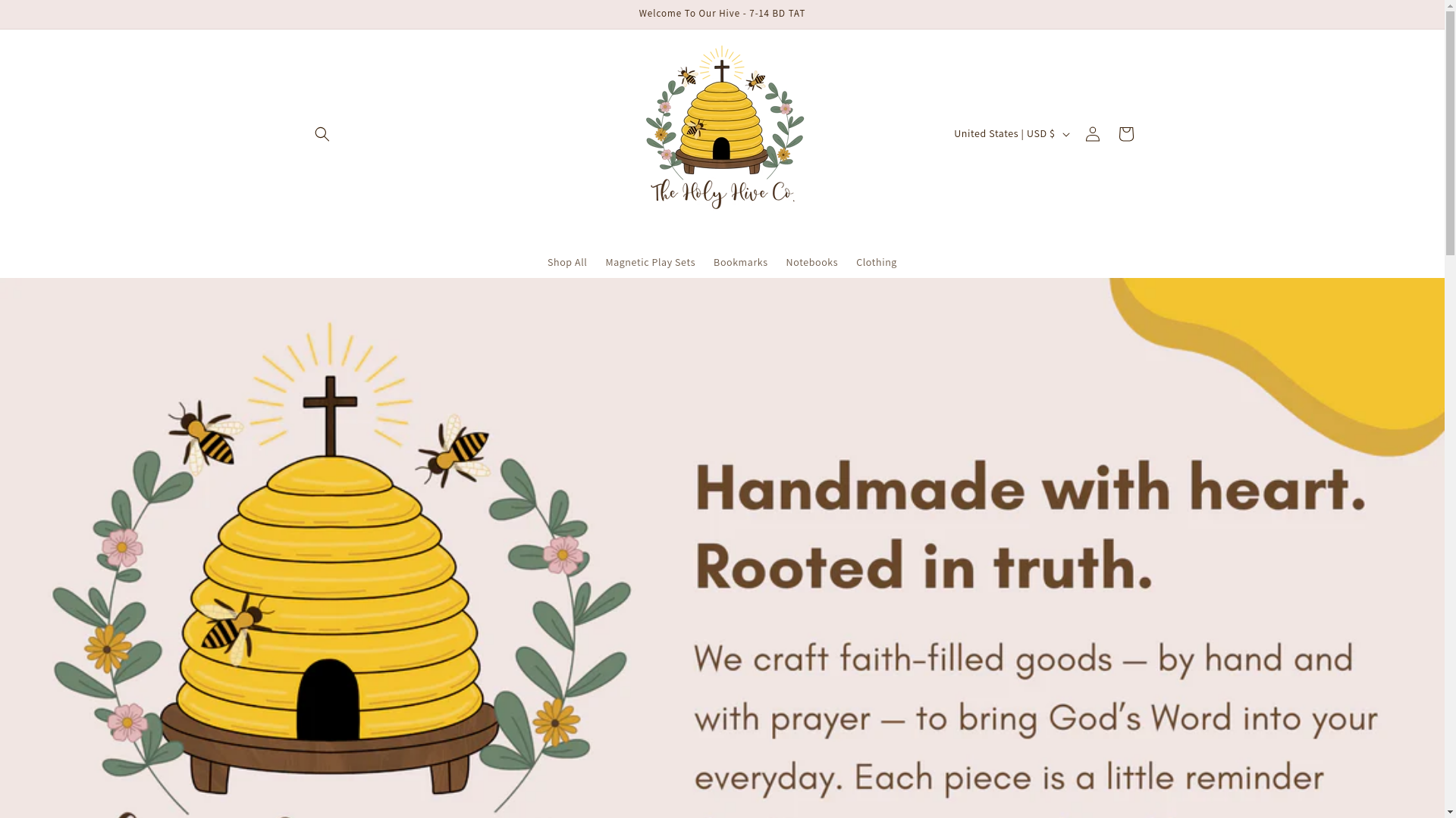 website screenshot of https://theholyhiveco.com/