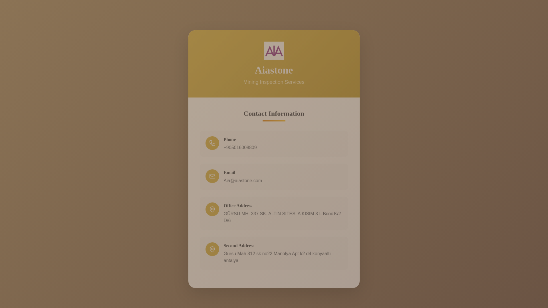 website screenshot of https://aiastone.net/
