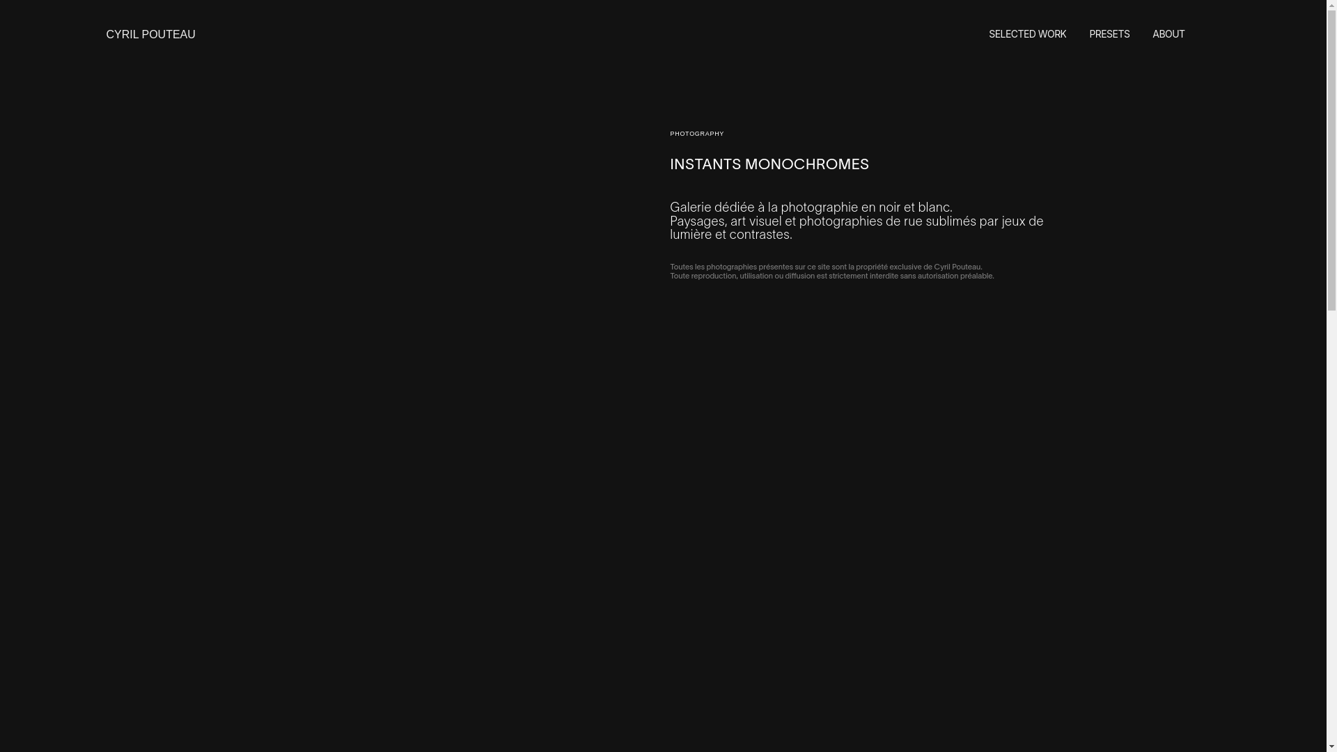 website screenshot of https://cyrilpouteau.com/