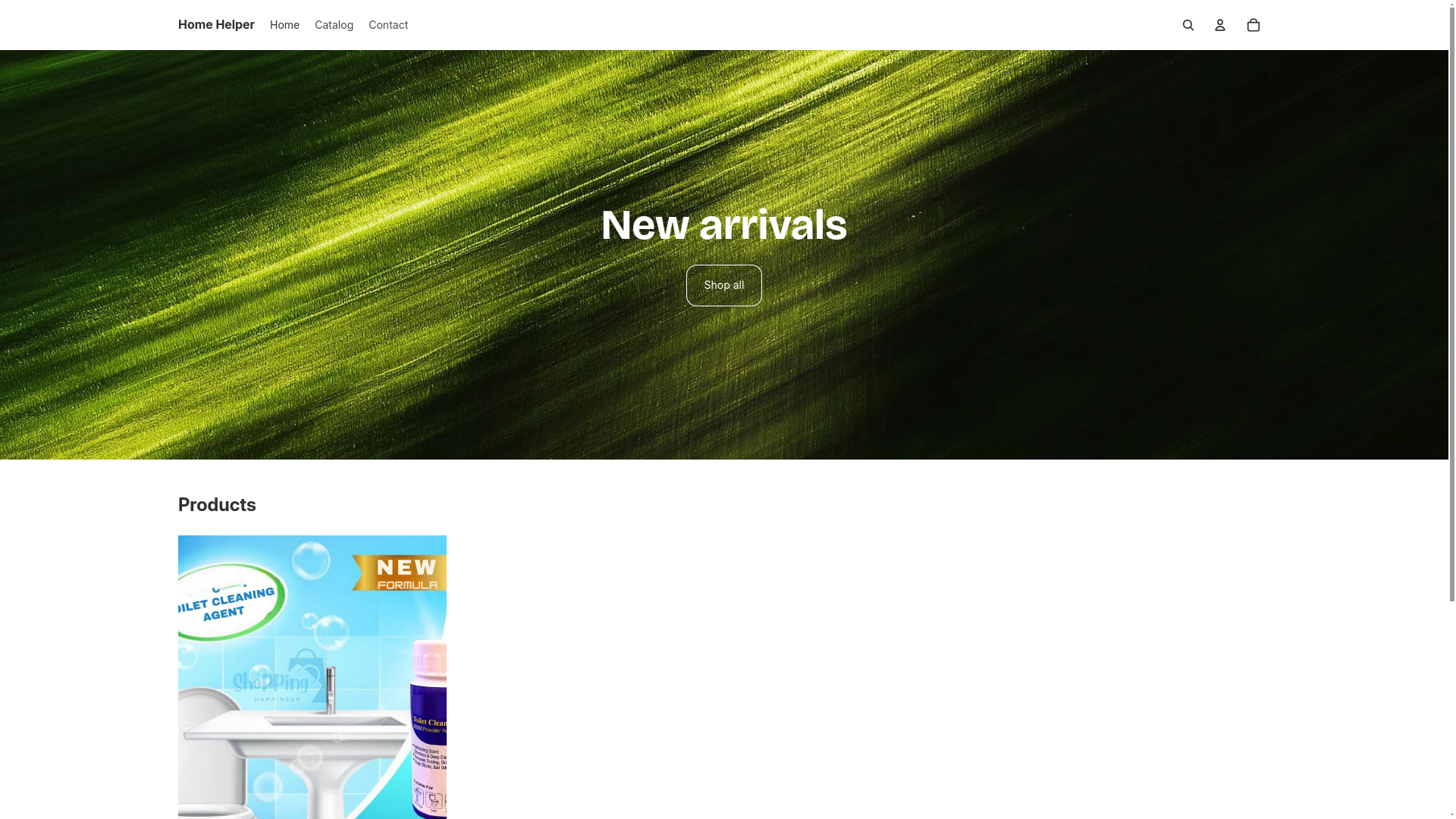 website screenshot of https://homhelper.store/
