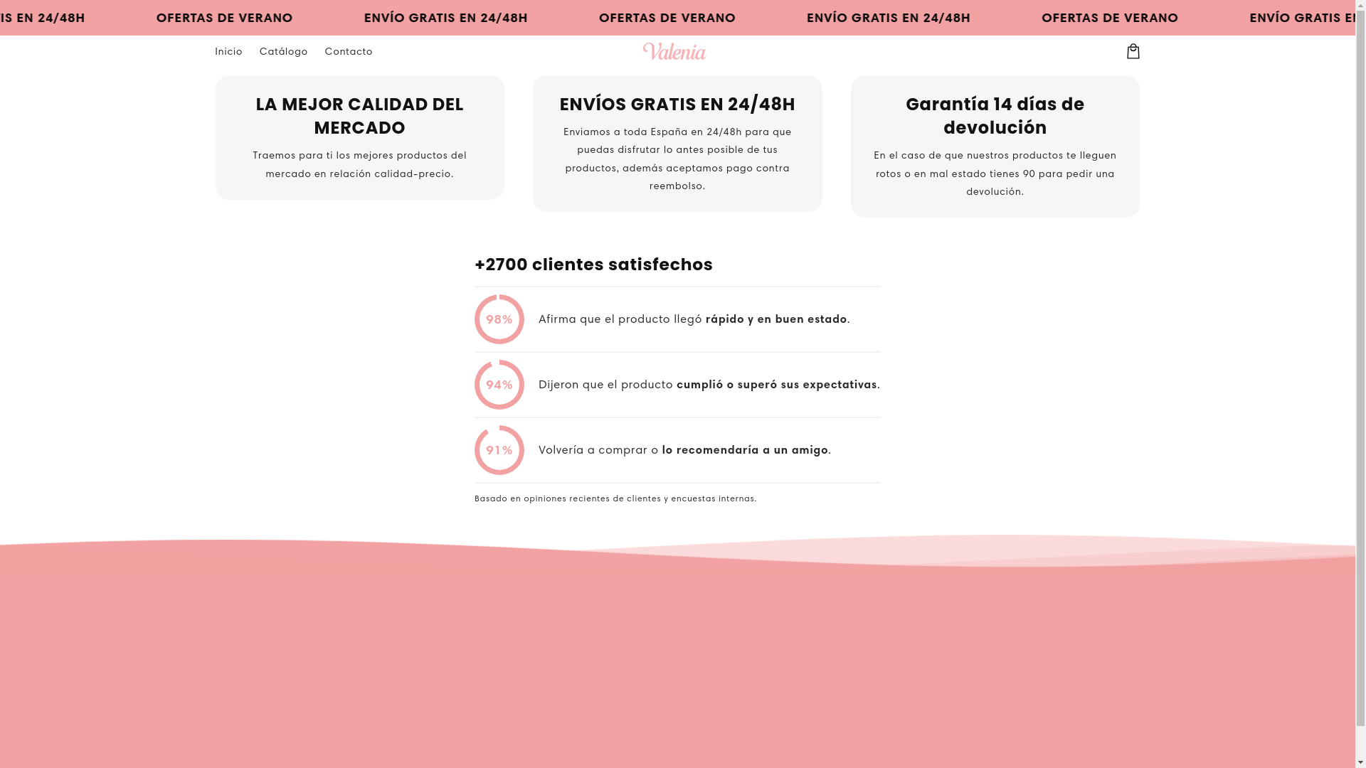 website screenshot of https://valenia.es/