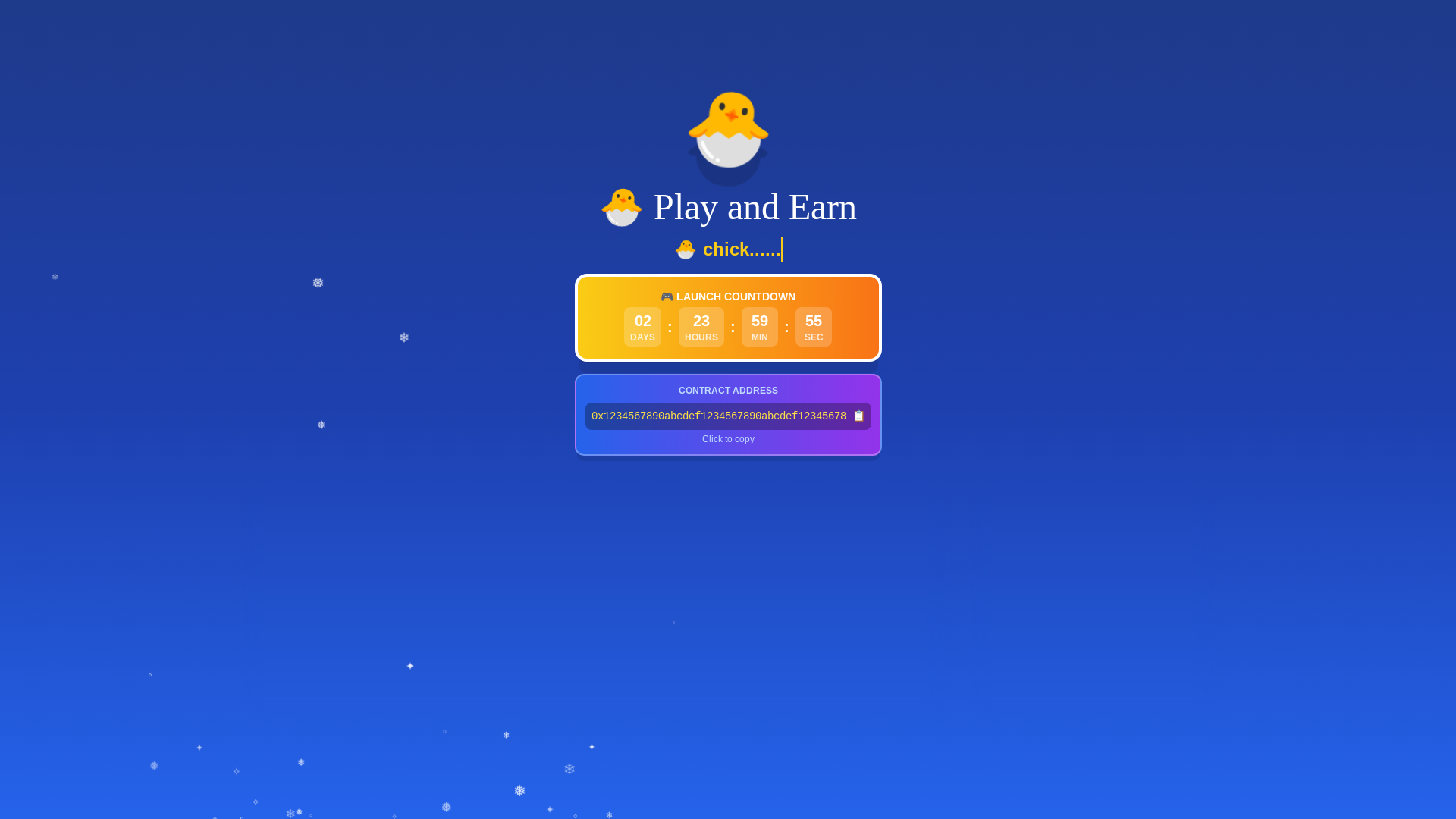 website screenshot of https://chickchackeggs.xyz/
