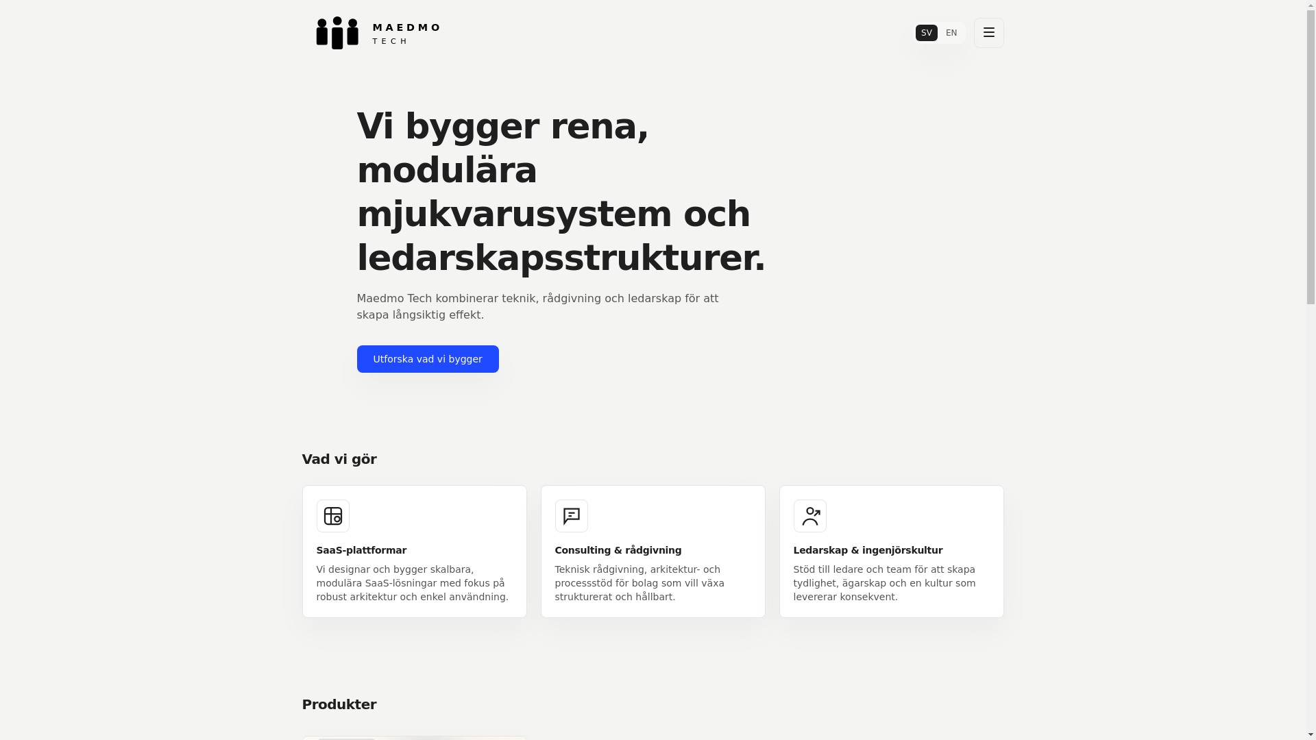 website screenshot of https://maedmotech-site.pages.dev/