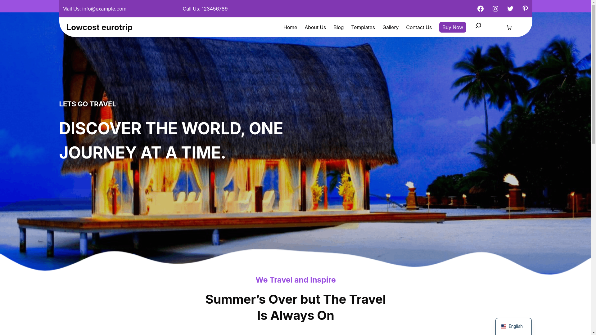website screenshot of https://lowcosteurotrip.com/