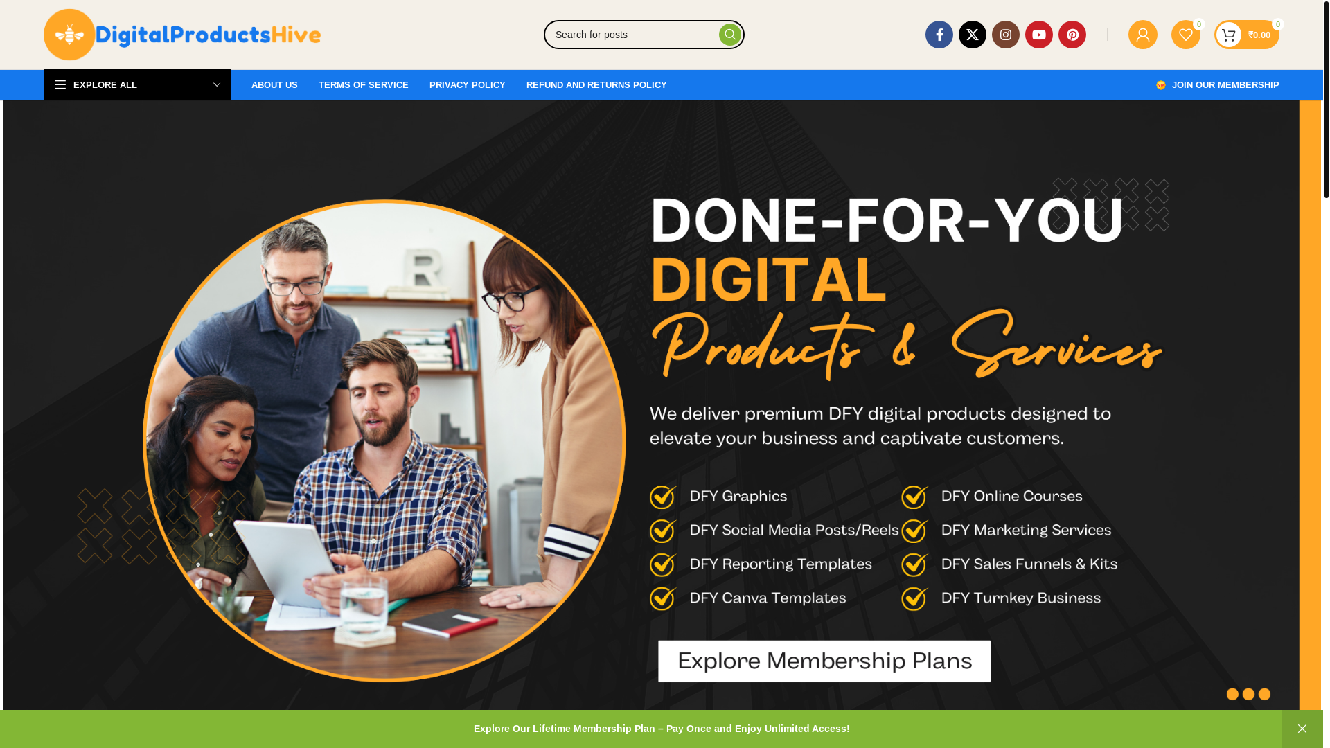 website screenshot of https://digitalproductslist.in/