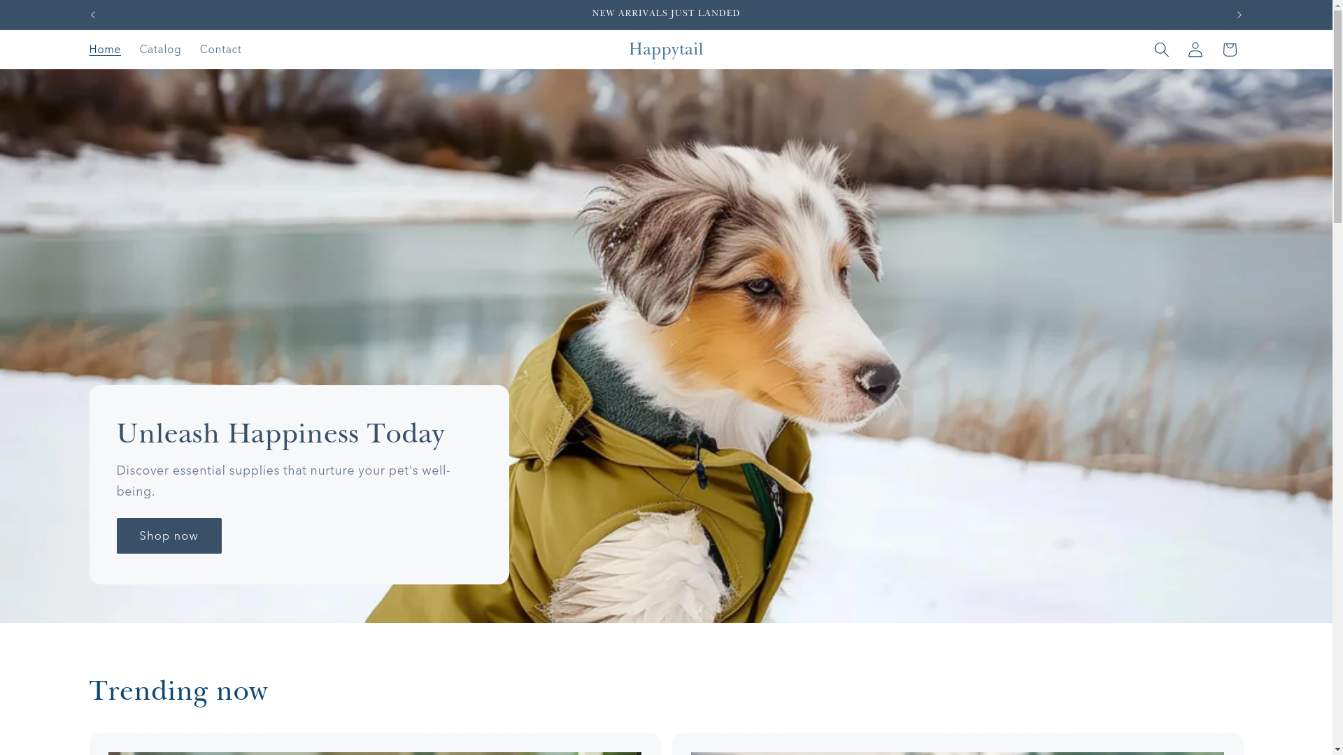 website screenshot of https://storehappytail.com/