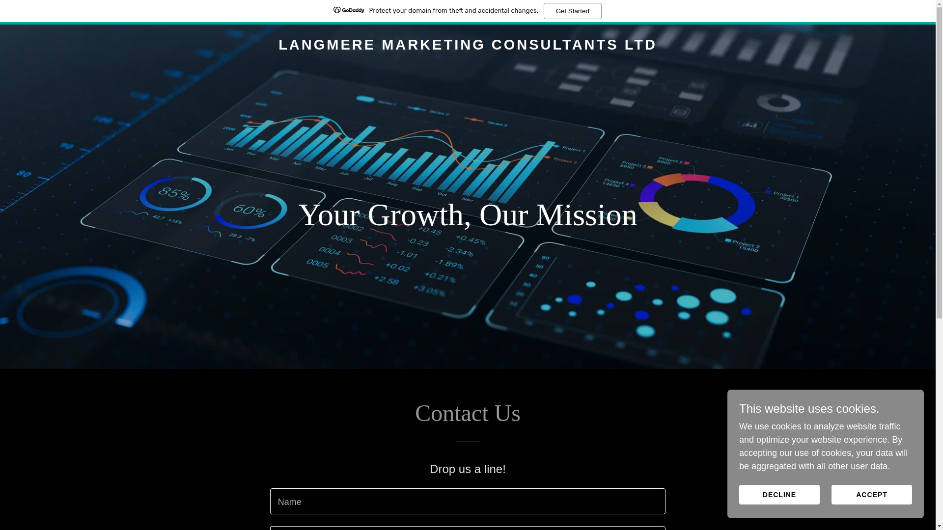 website screenshot of https://langmere-marketing.com/
