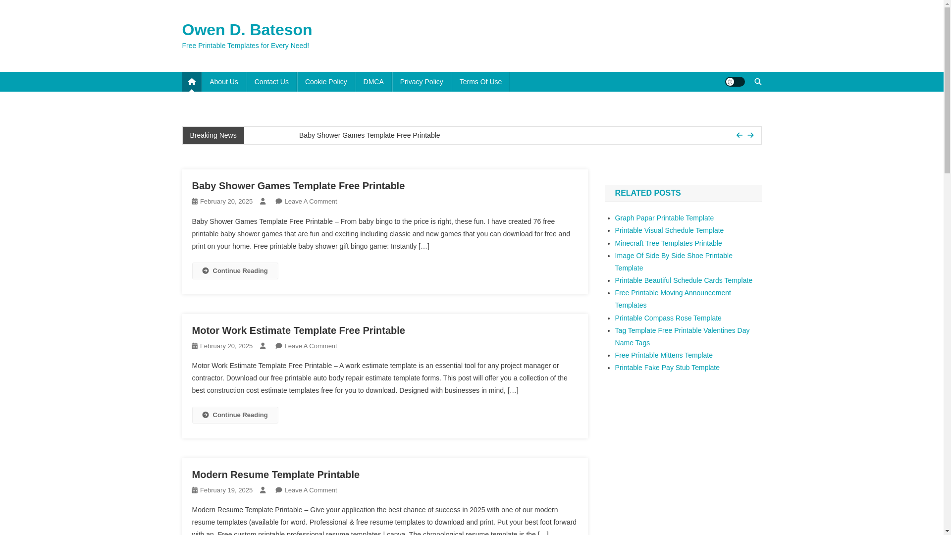 website screenshot of https://owendbateson.pages.dev/
