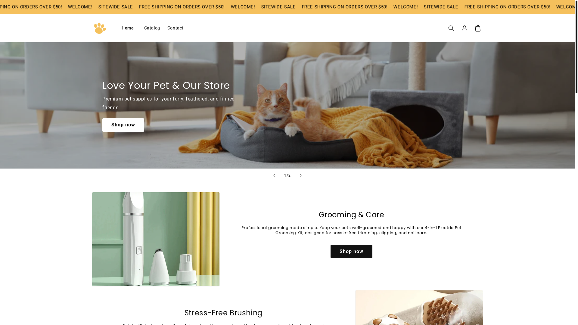 website screenshot of https://happytailssupplystore.store/