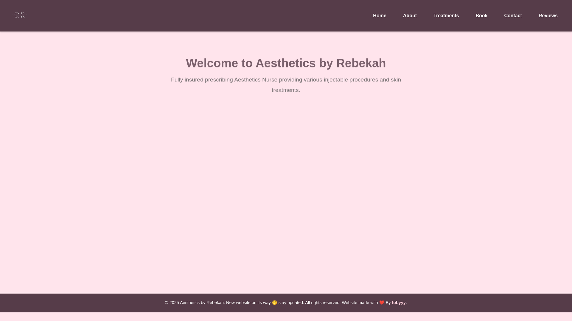 website screenshot of https://aestheticsbyrebekah.pages.dev/