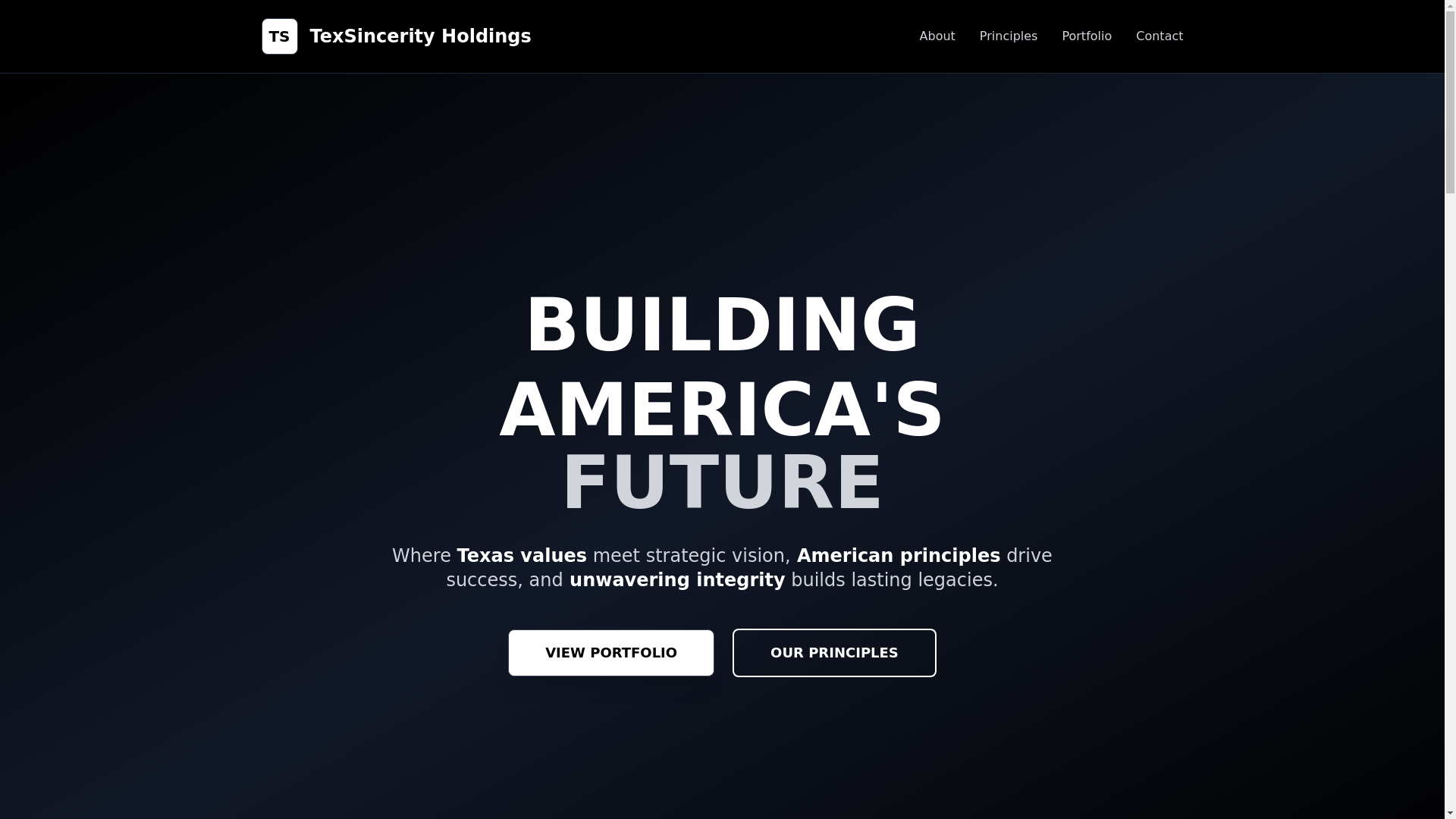 website screenshot of https://texsincerity.com/