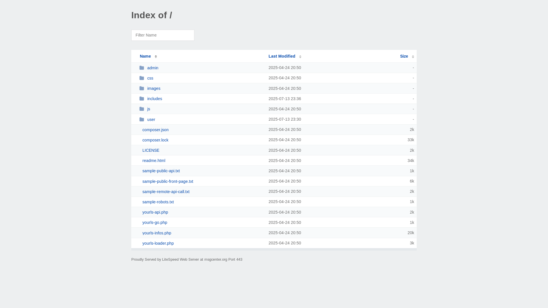 website screenshot of https://msgcenter.org/