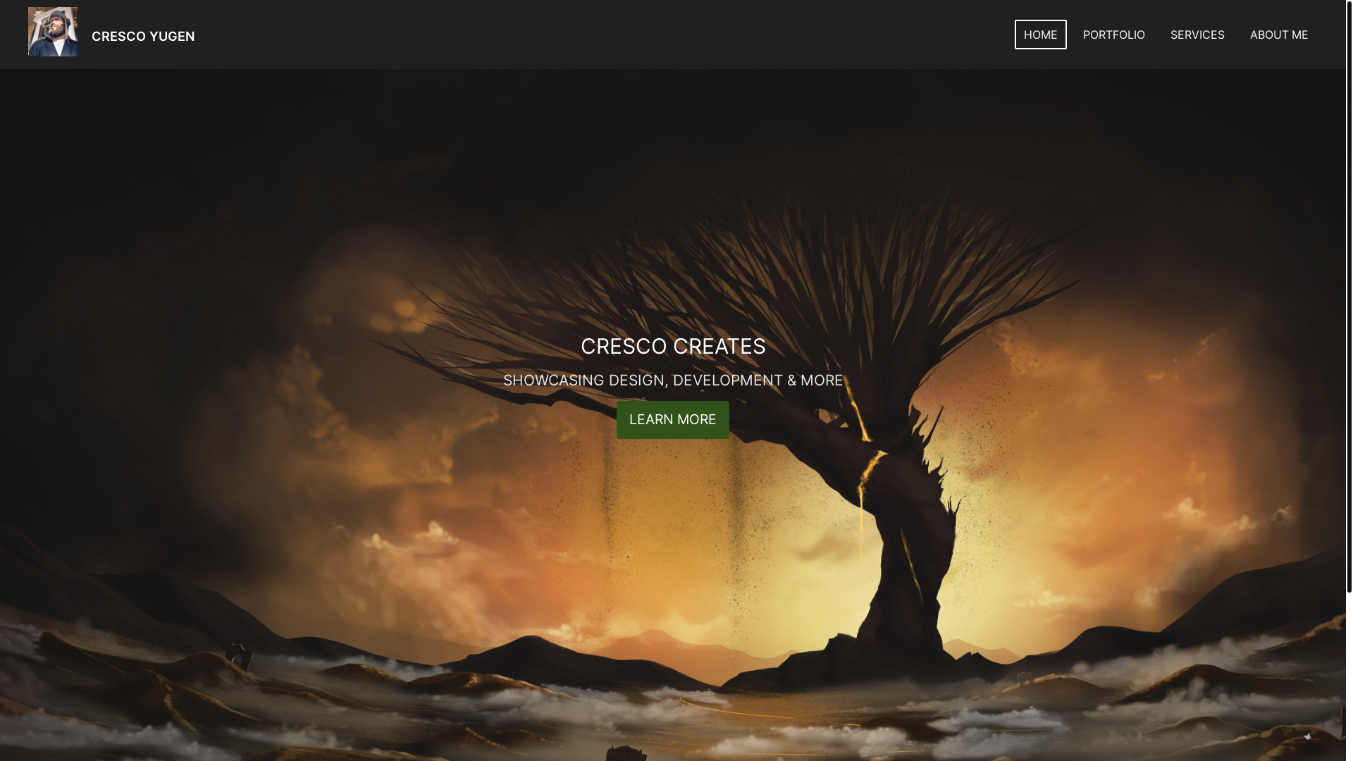 website screenshot of https://crescocreates.com/