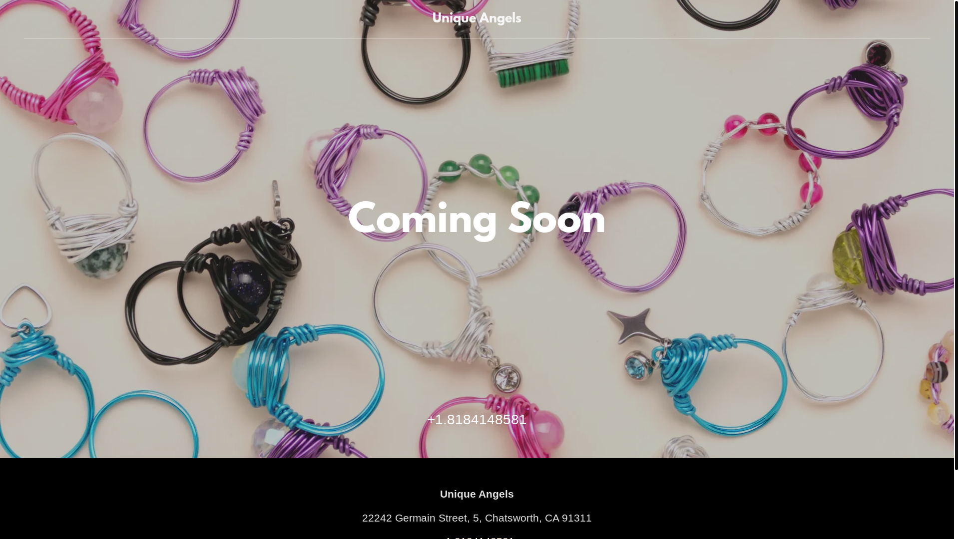 website screenshot of https://ariasangels.com/