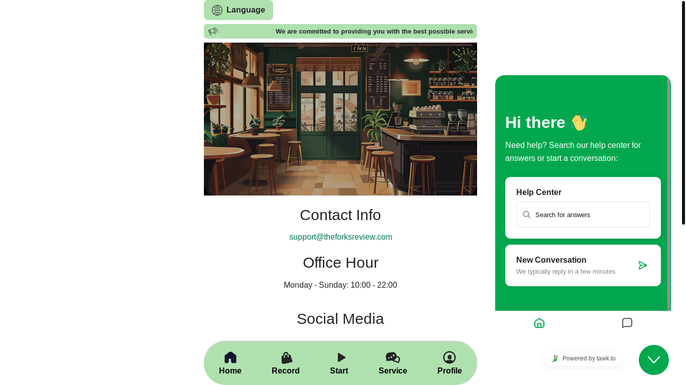 website screenshot of https://fork1shop.com/