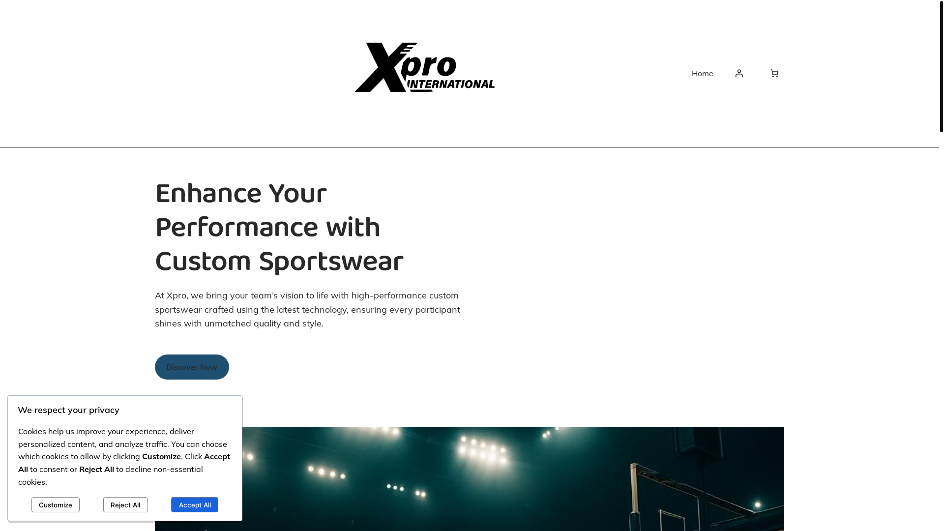 website screenshot of https://xproteamwear.com/
