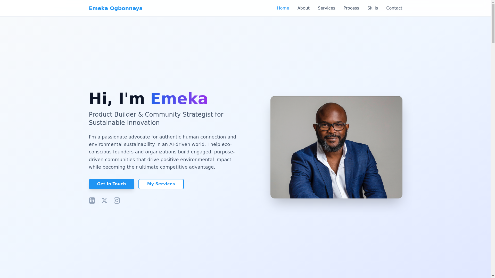 website screenshot of https://emekaogbonnaya.com/