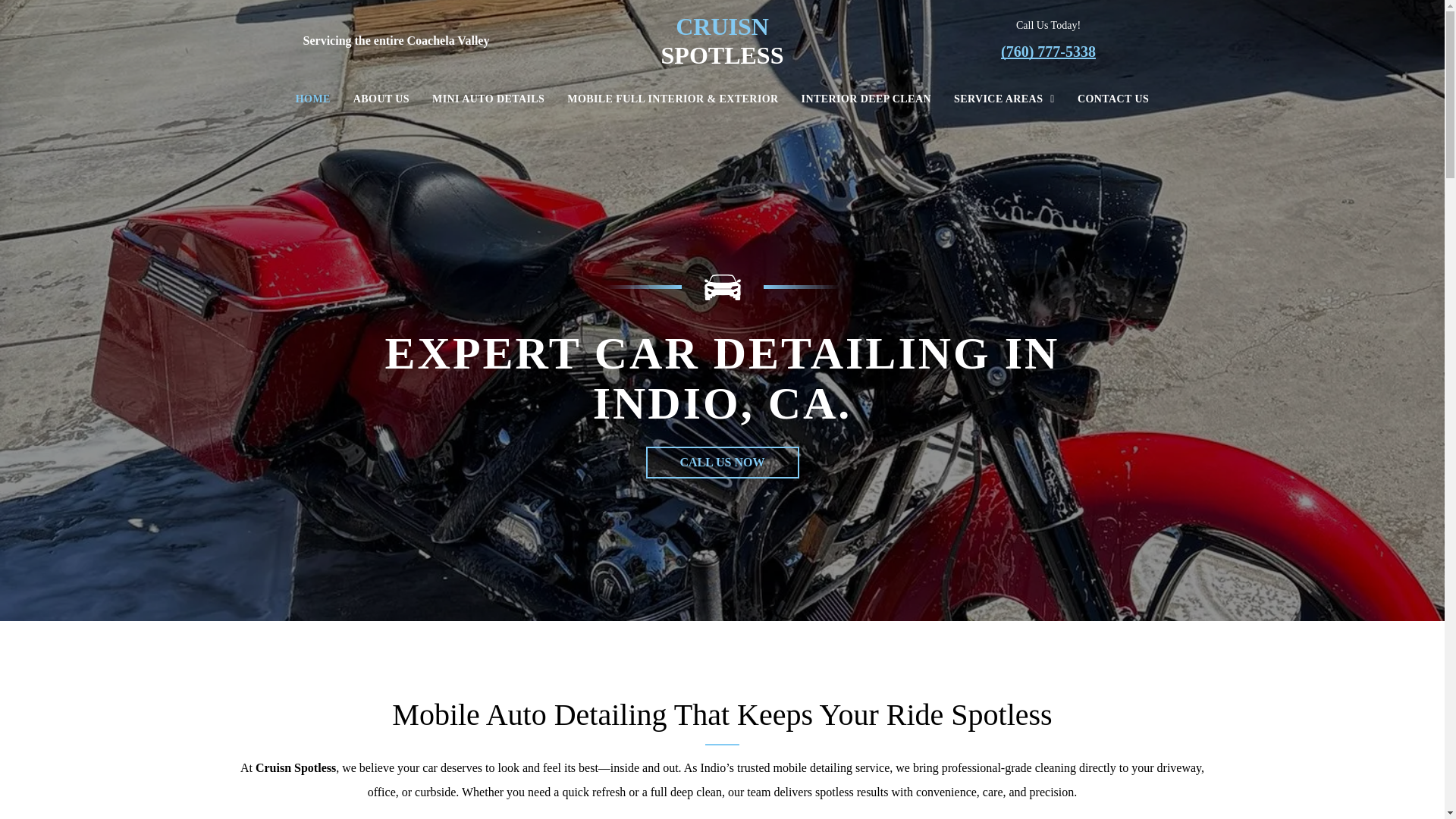 website screenshot of https://cruisnspotless.com/