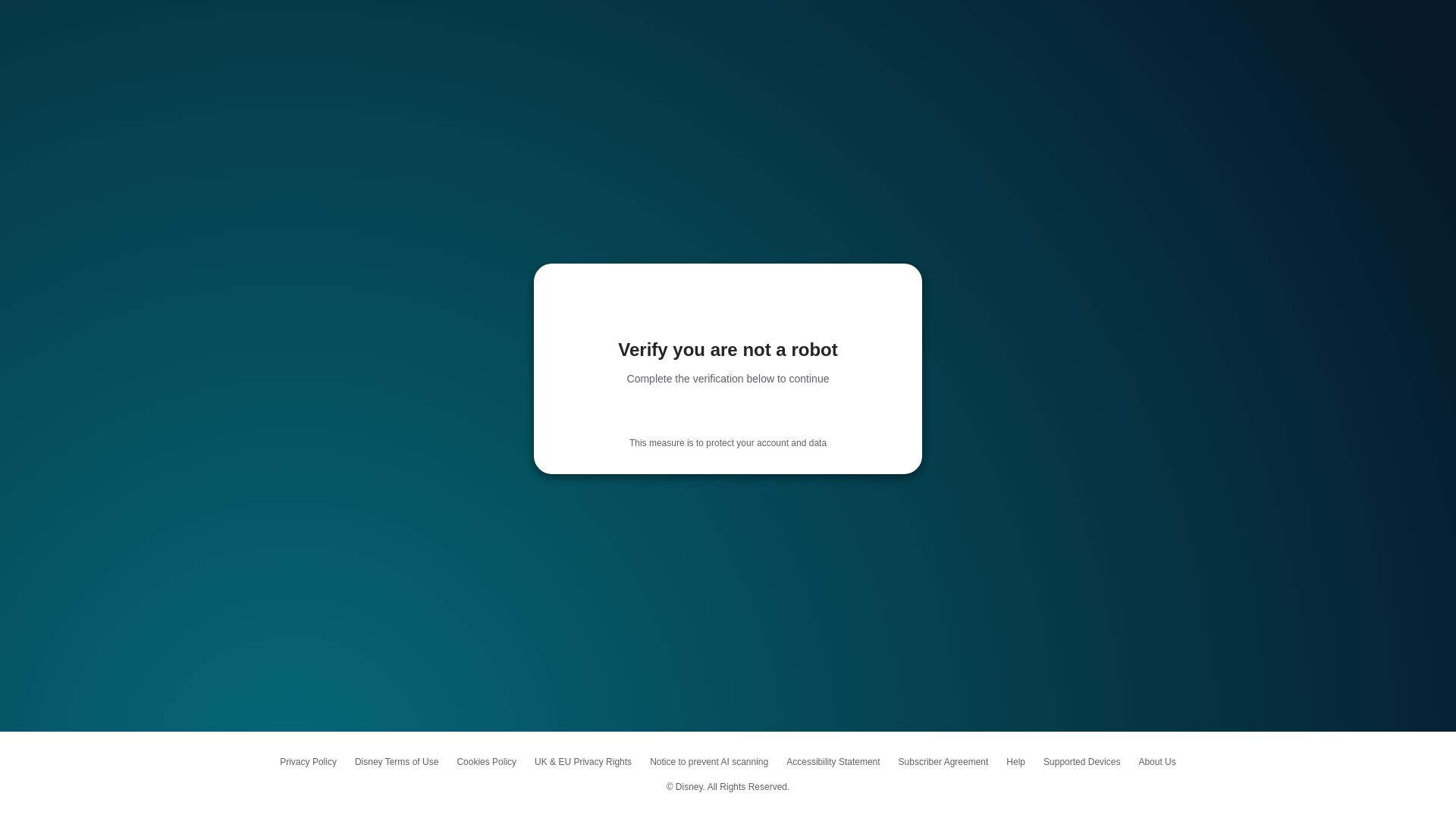 website screenshot of https://disneyplus.verifycenter.me