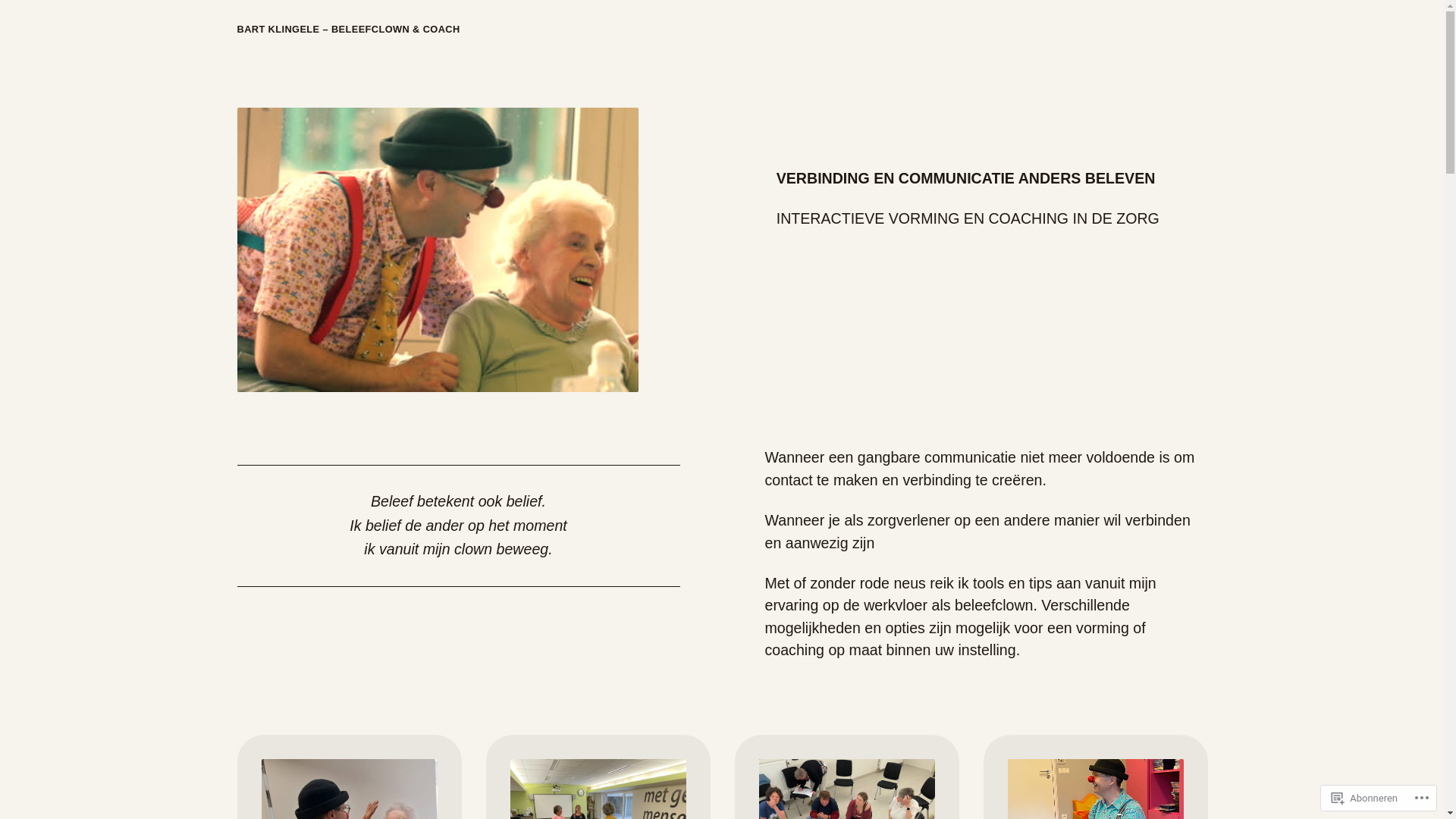 website screenshot of https://bartklingele.com/