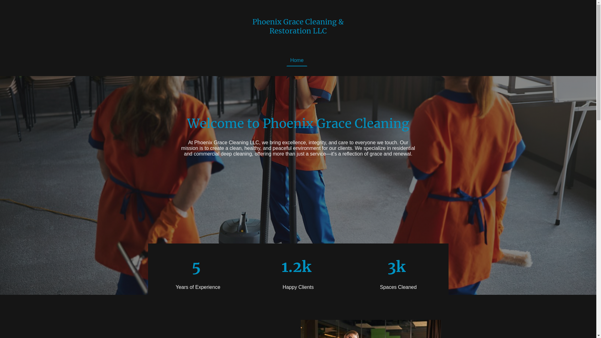 website screenshot of https://phoenixgracecleaningservices.com/