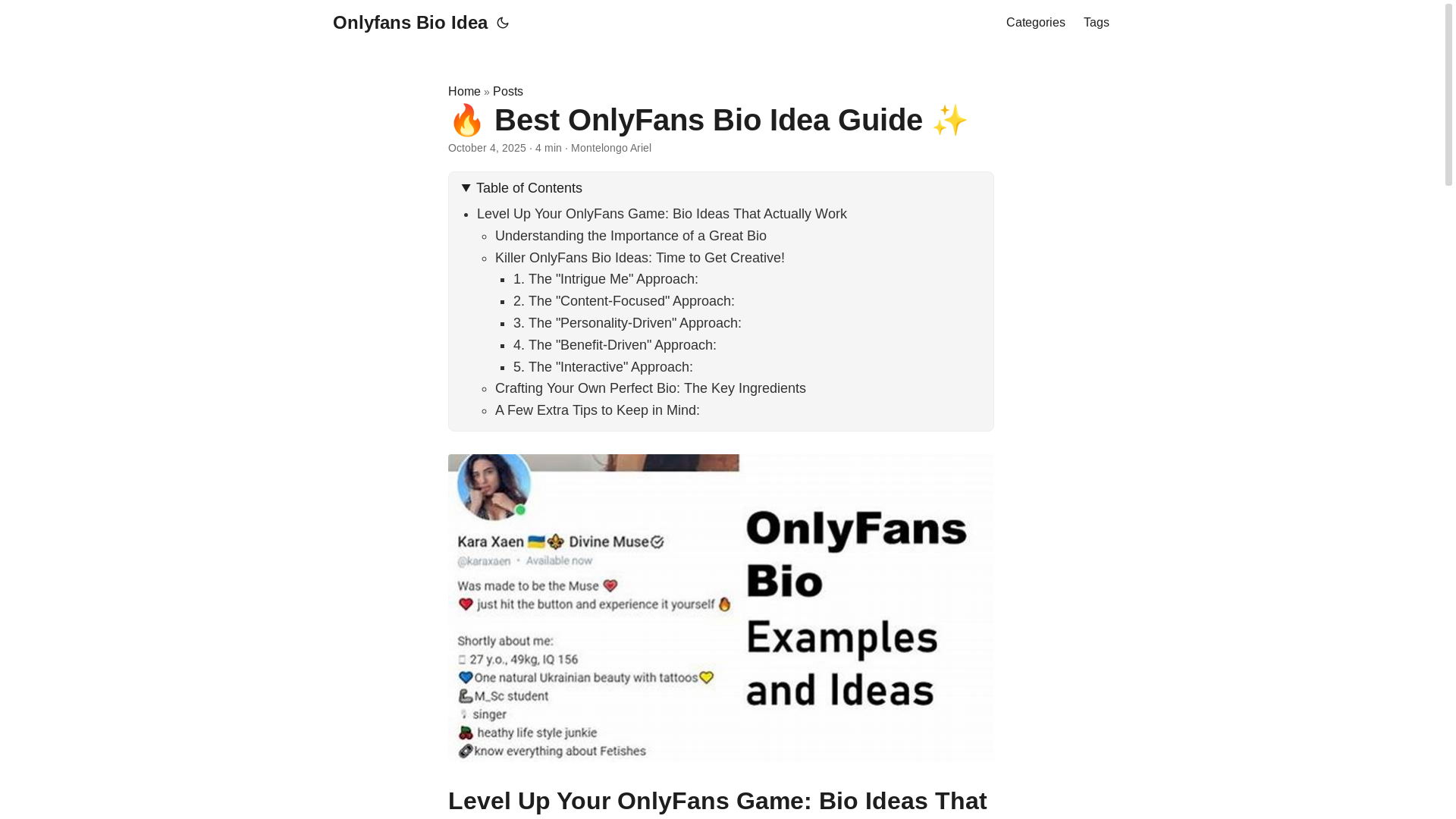 website screenshot of https://onlyfans-bio-idea.pages.dev/