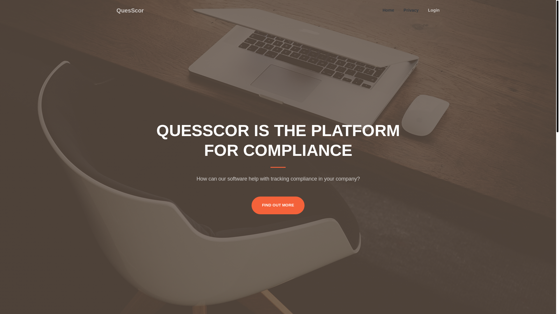 website screenshot of https://quescor.com/