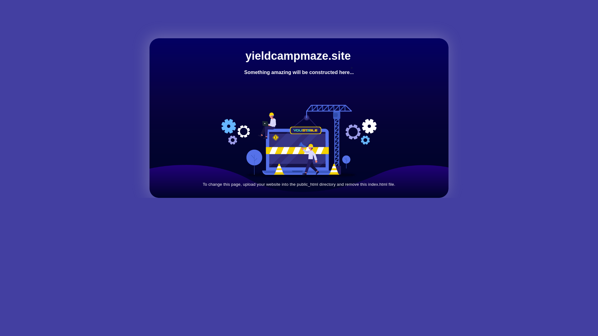 website screenshot of https://yieldcampmaze.site/