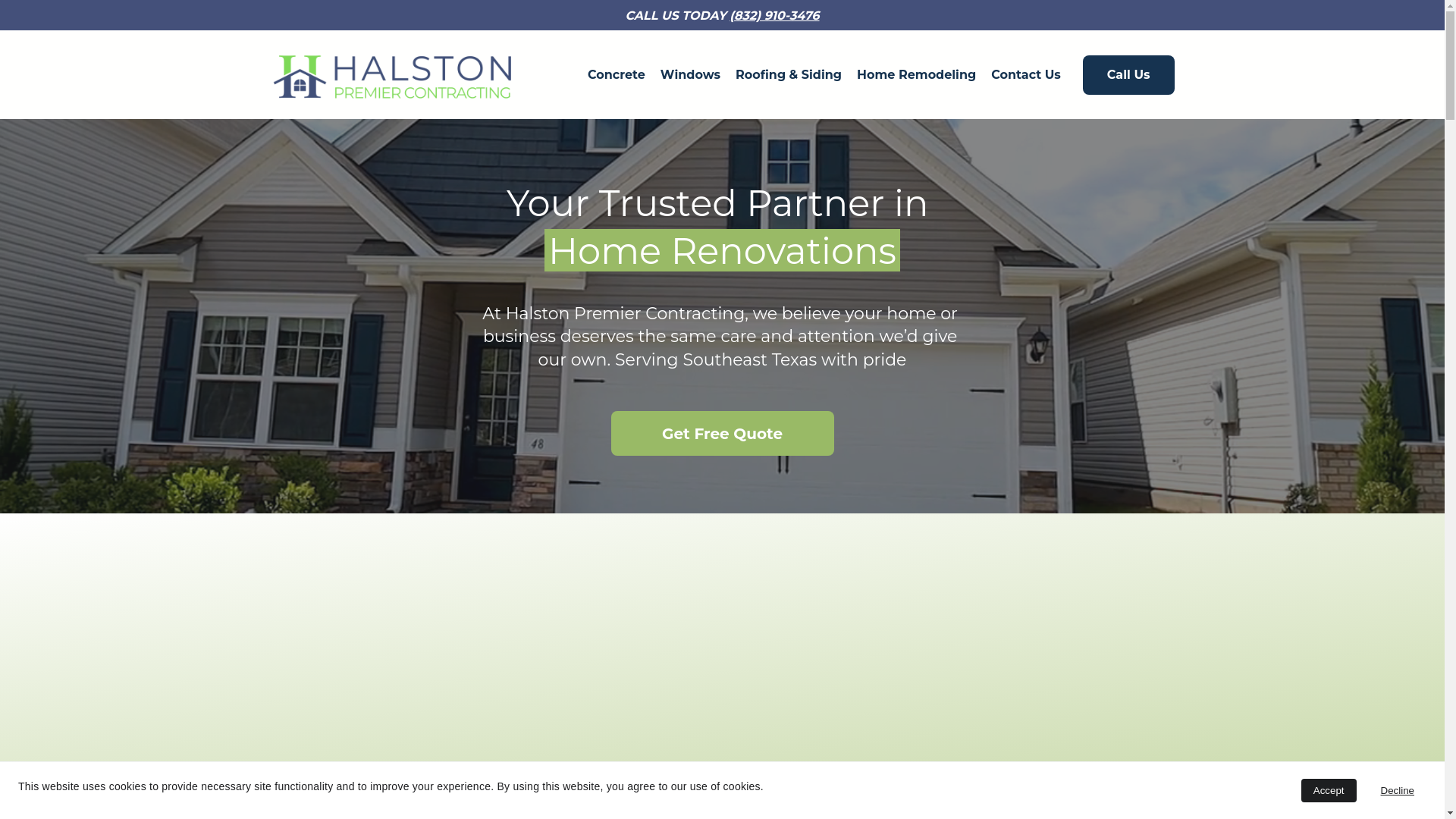 website screenshot of https://halstoncontracting.com/