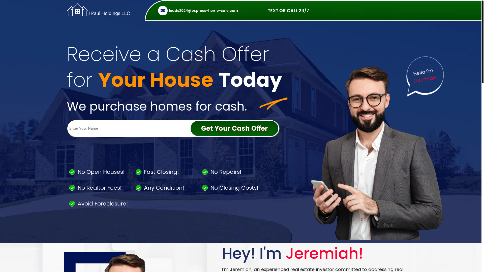 website screenshot of https://express-home-sale.com/