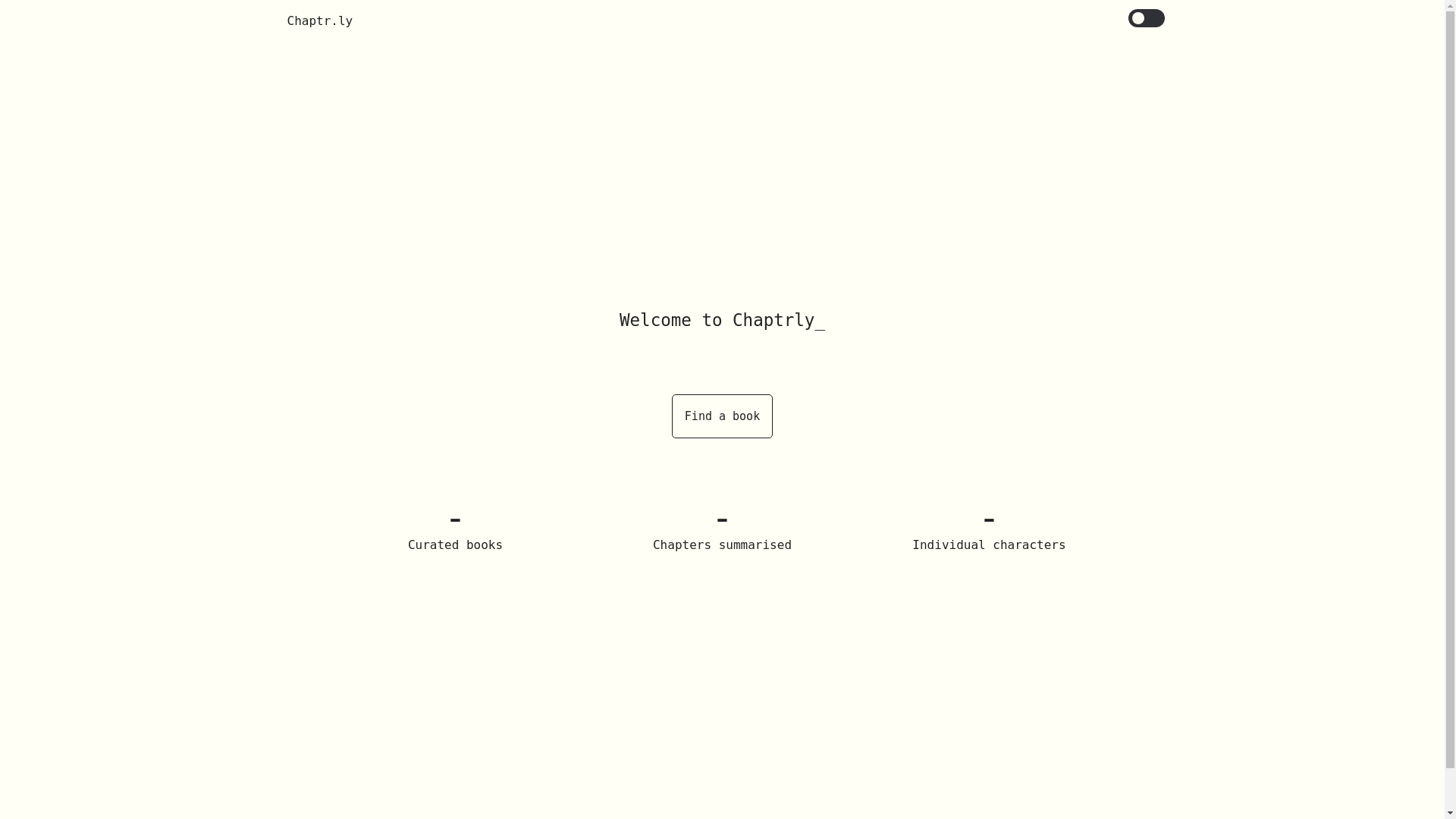 website screenshot of https://chaptrly-vue-app.pages.dev/
