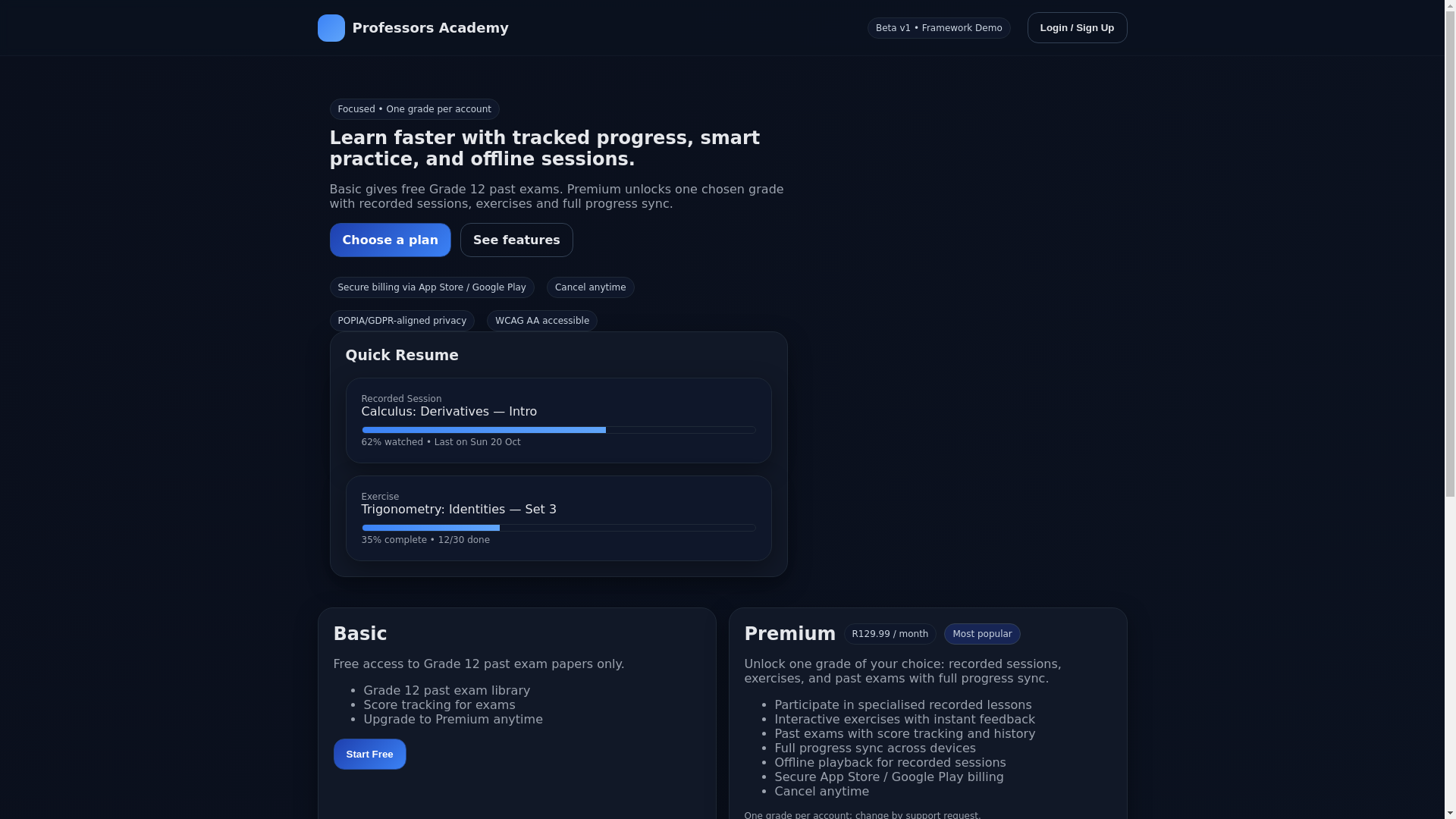 website screenshot of https://profacademy-site.pages.dev/