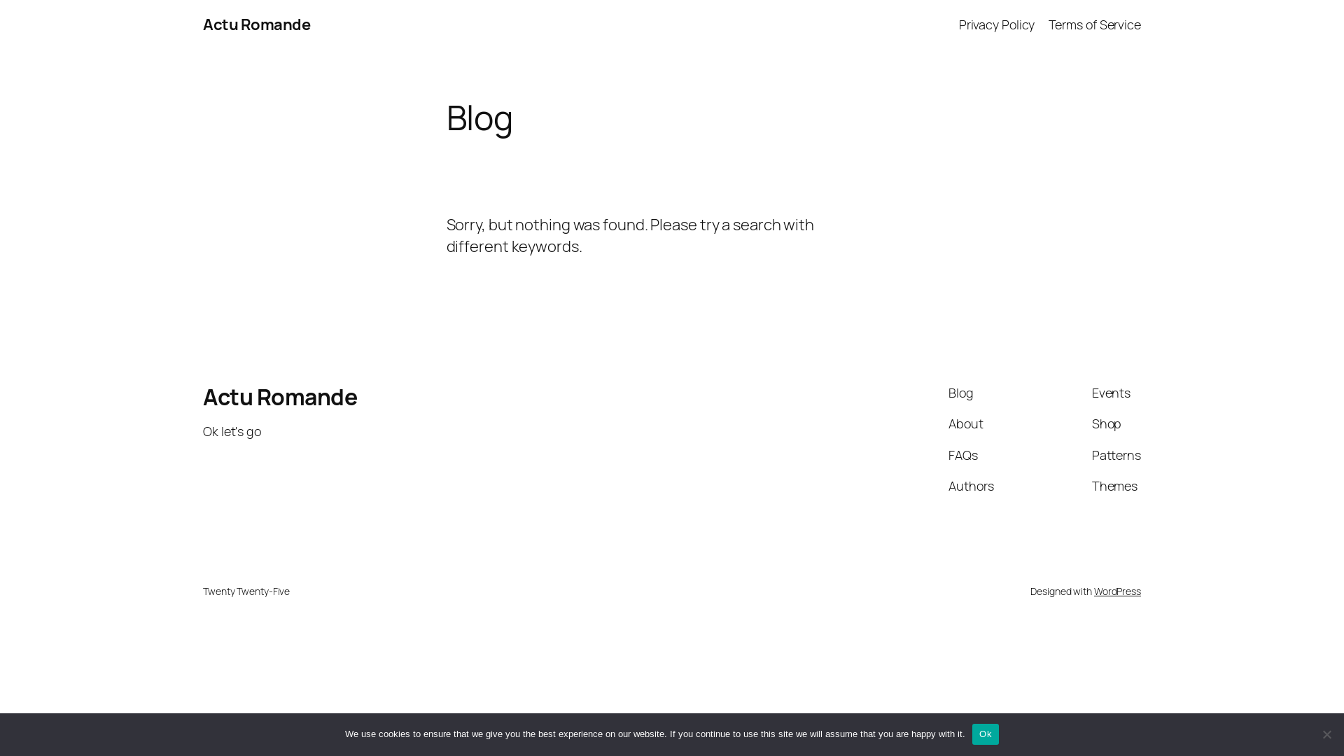 website screenshot of https://acturomande.ch/