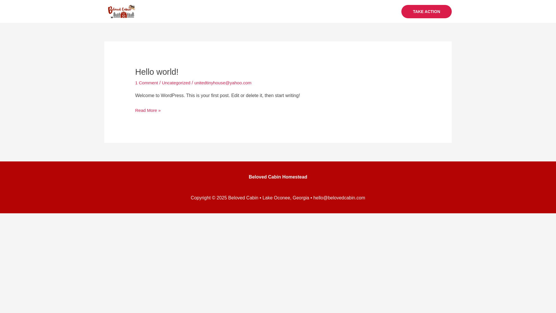 website screenshot of https://belovedcabinhomestead.com/