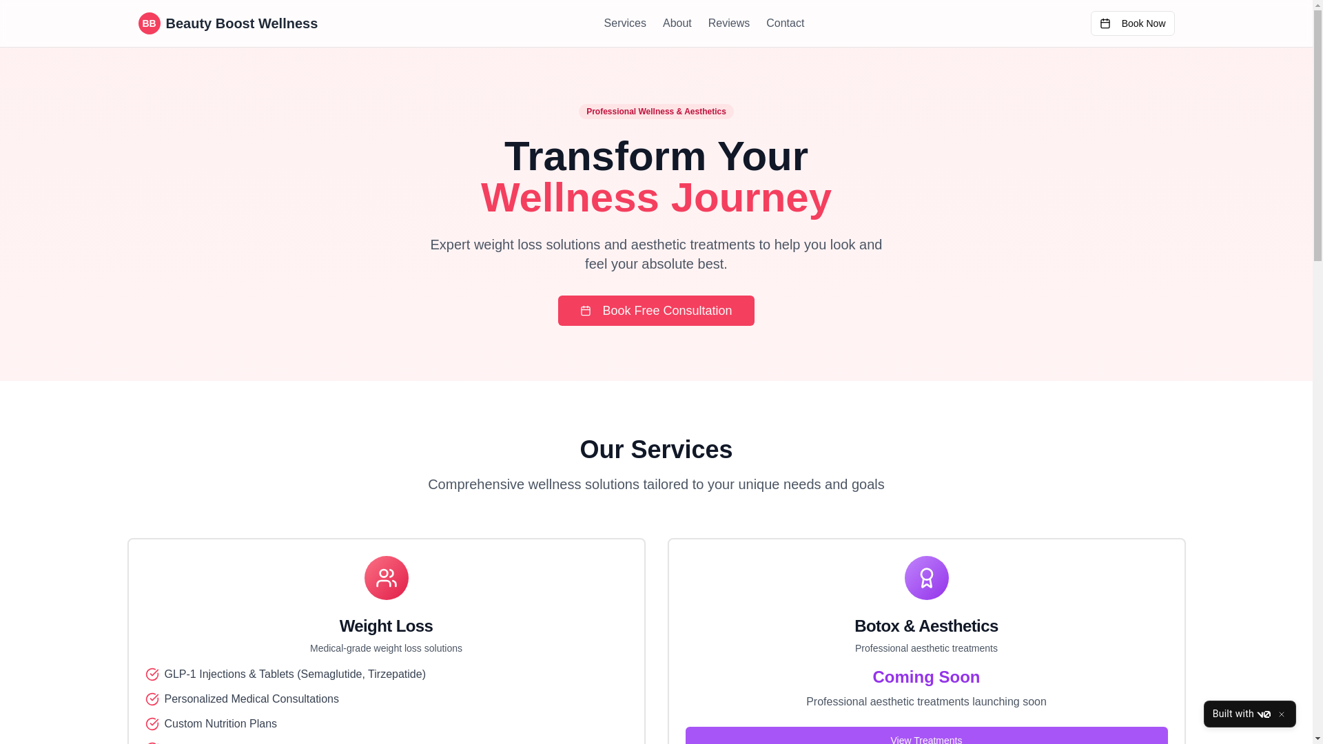 website screenshot of https://beautyboostwellness.net/