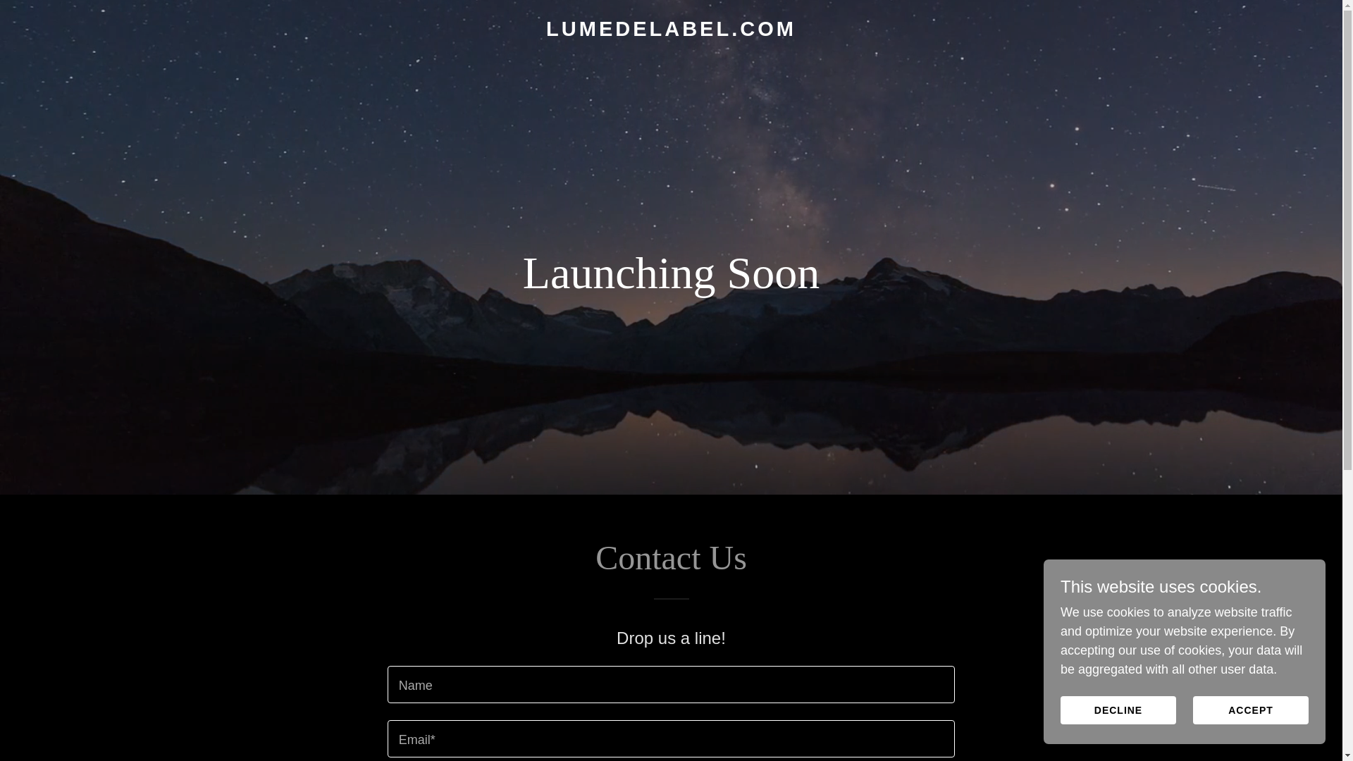 website screenshot of https://lumedelabel.com/