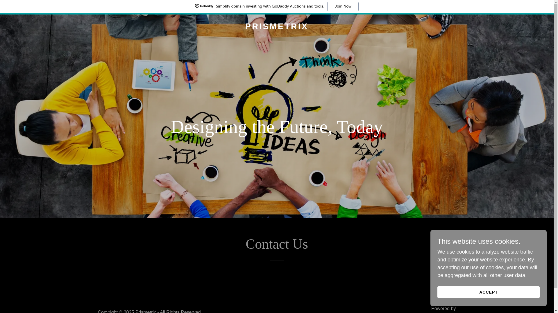 website screenshot of https://prismetrix.co/