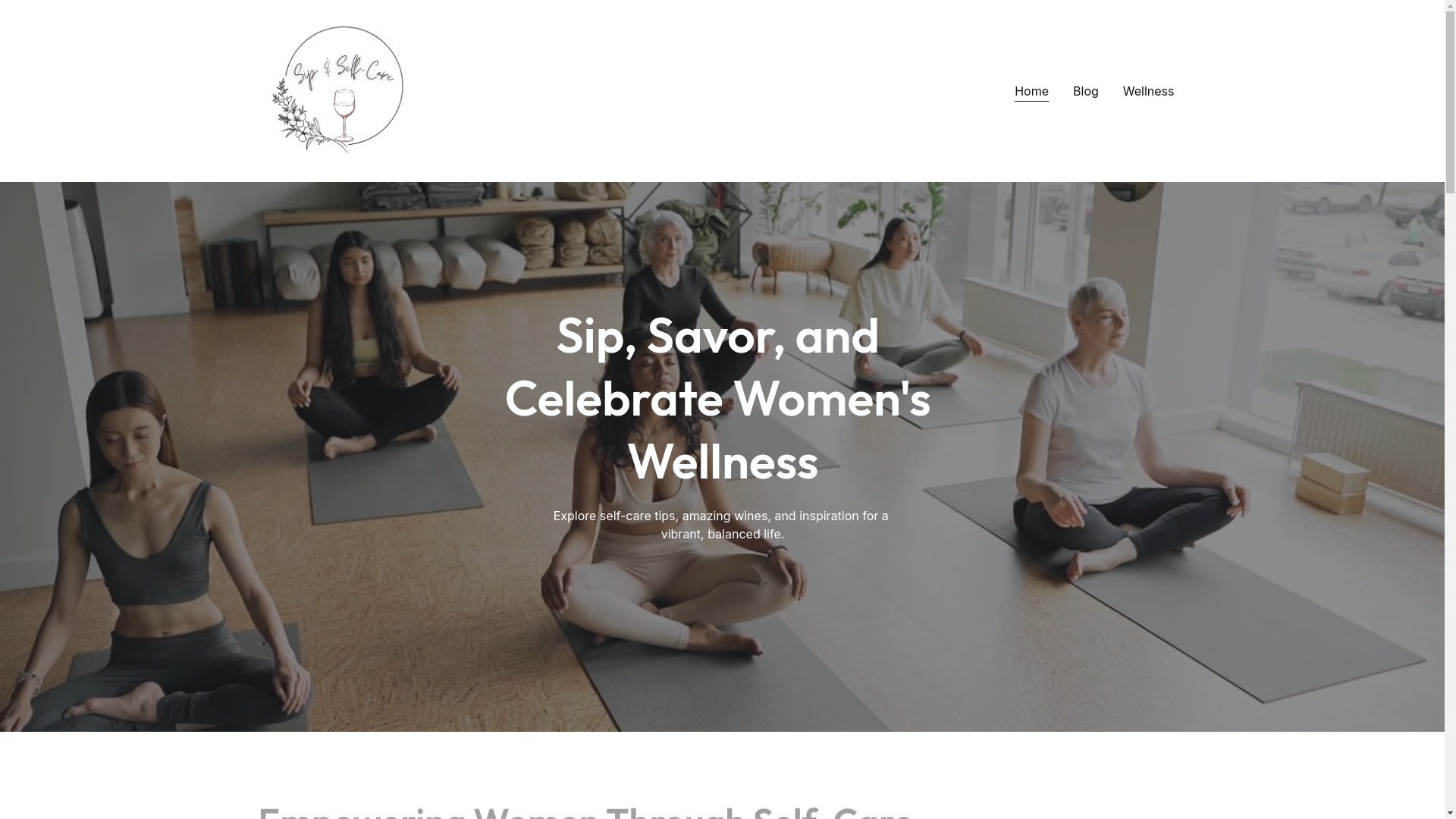 website screenshot of https://sipandselfcare.com/