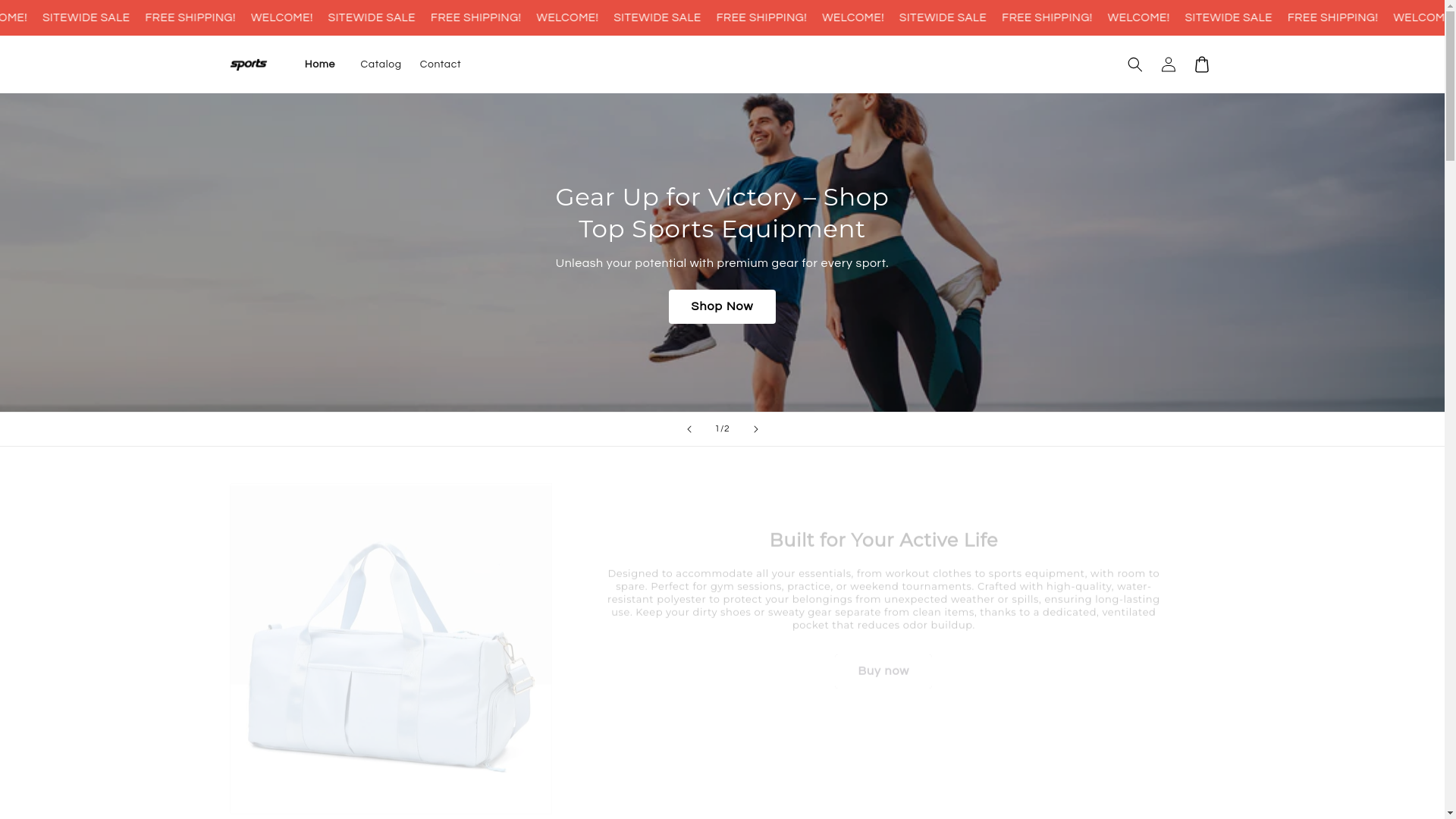 website screenshot of https://apexactionsports.store/
