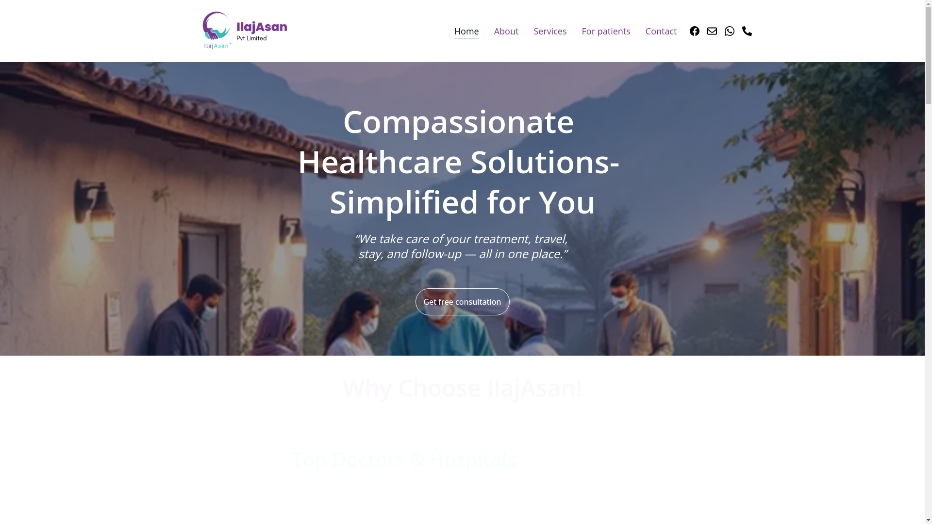 website screenshot of https://ilajasan.pk/