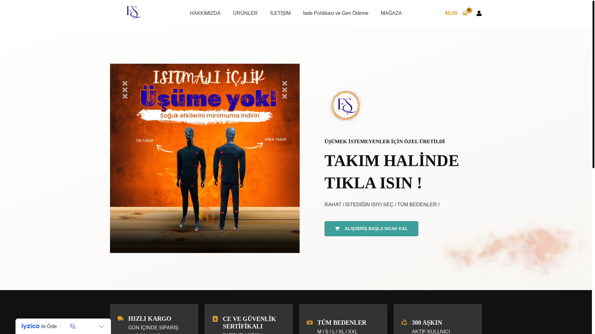 website screenshot of https://sakartekstil.com/