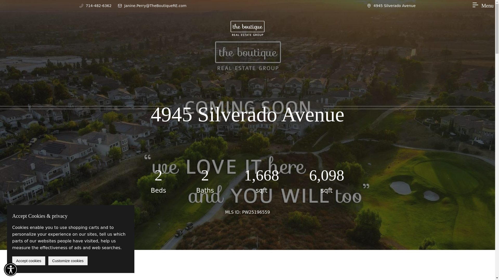 website screenshot of https://4945silverado.com/