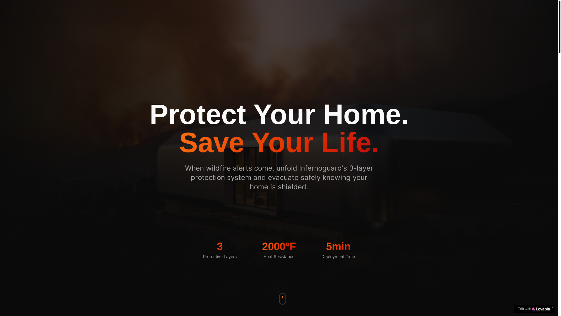 website screenshot of https://infernoguard.site/