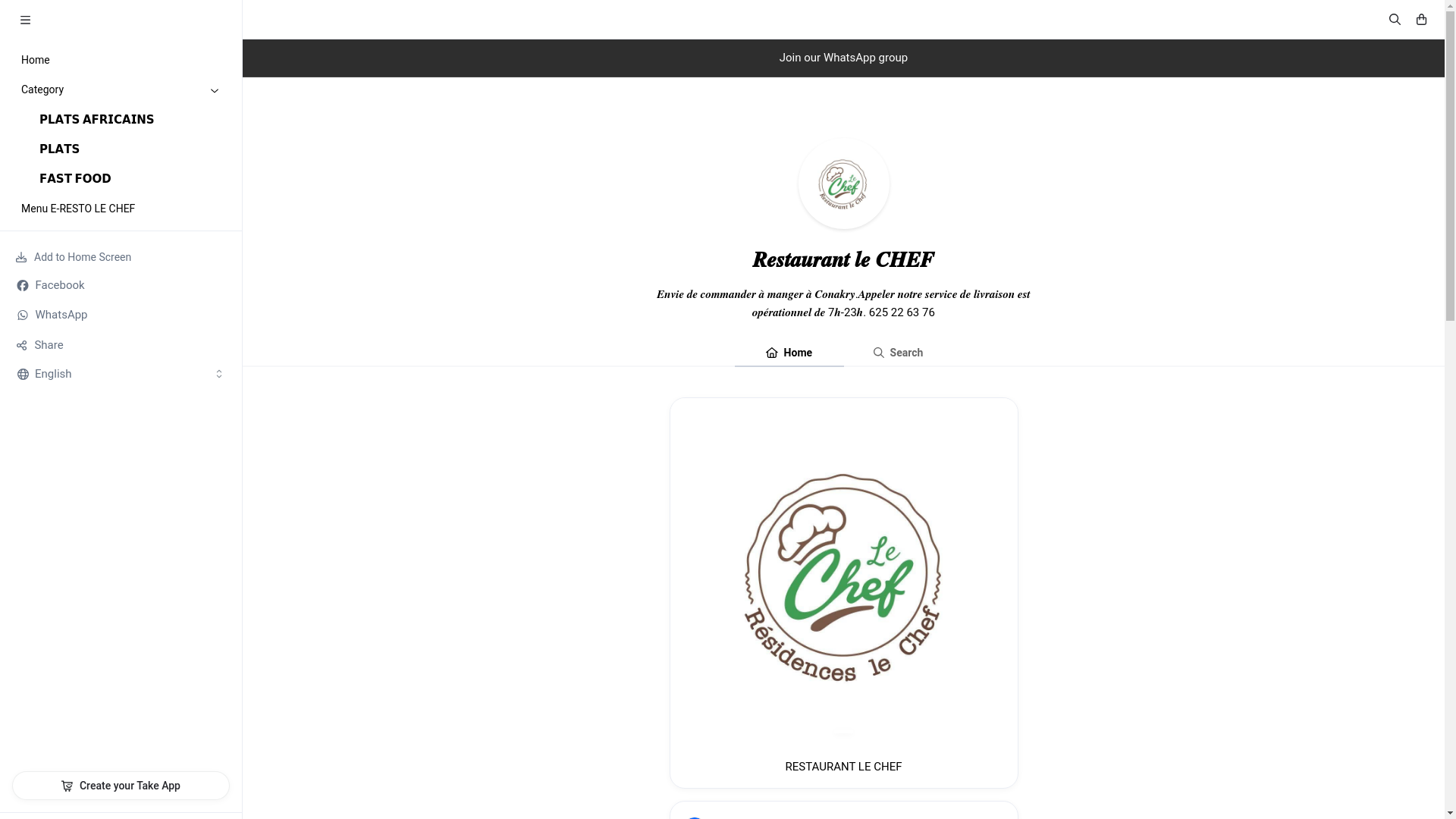 website screenshot of https://restaurantlechefgn.link/