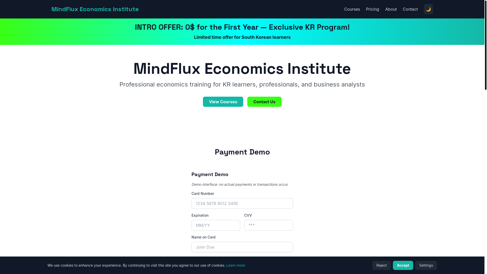website screenshot of https://mindfluxroute.app/