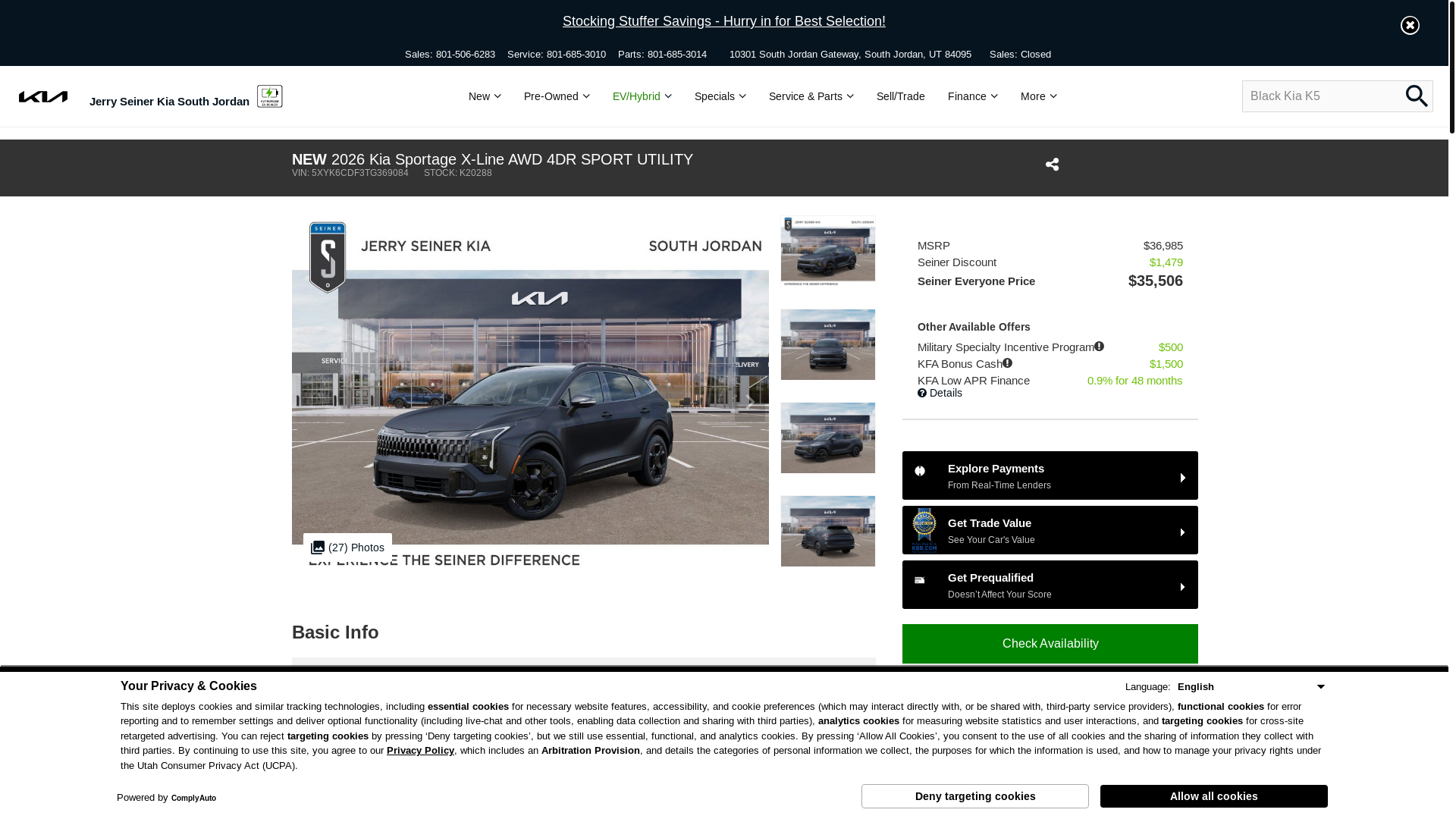 website screenshot of https://www.seinerkiasj.com/inventory/new-2026-kia-sportage-x-line-awd-4dr-sport-utility-5xyk6cdf3tg369084/