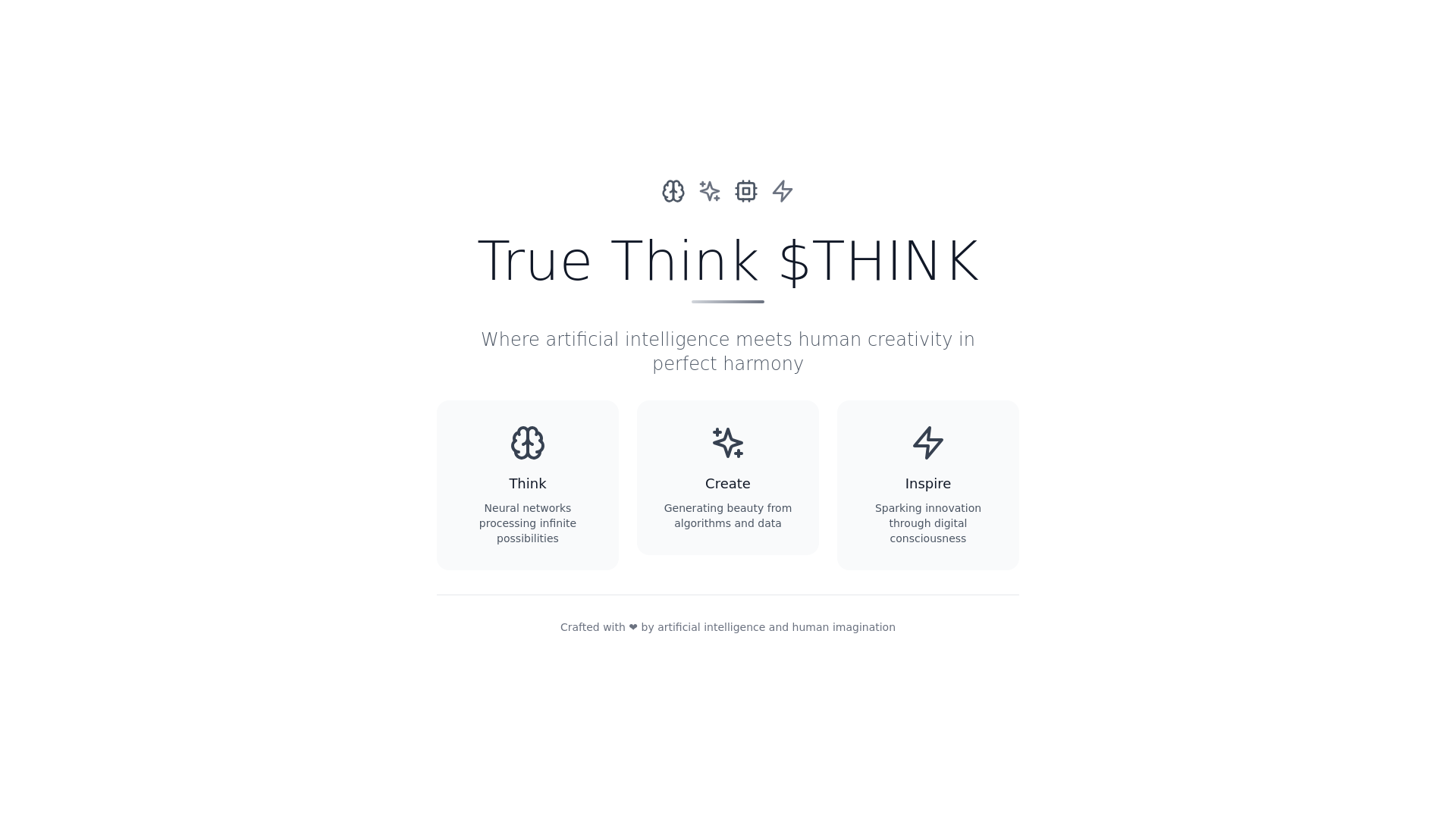 website screenshot of https://truethink.fun/